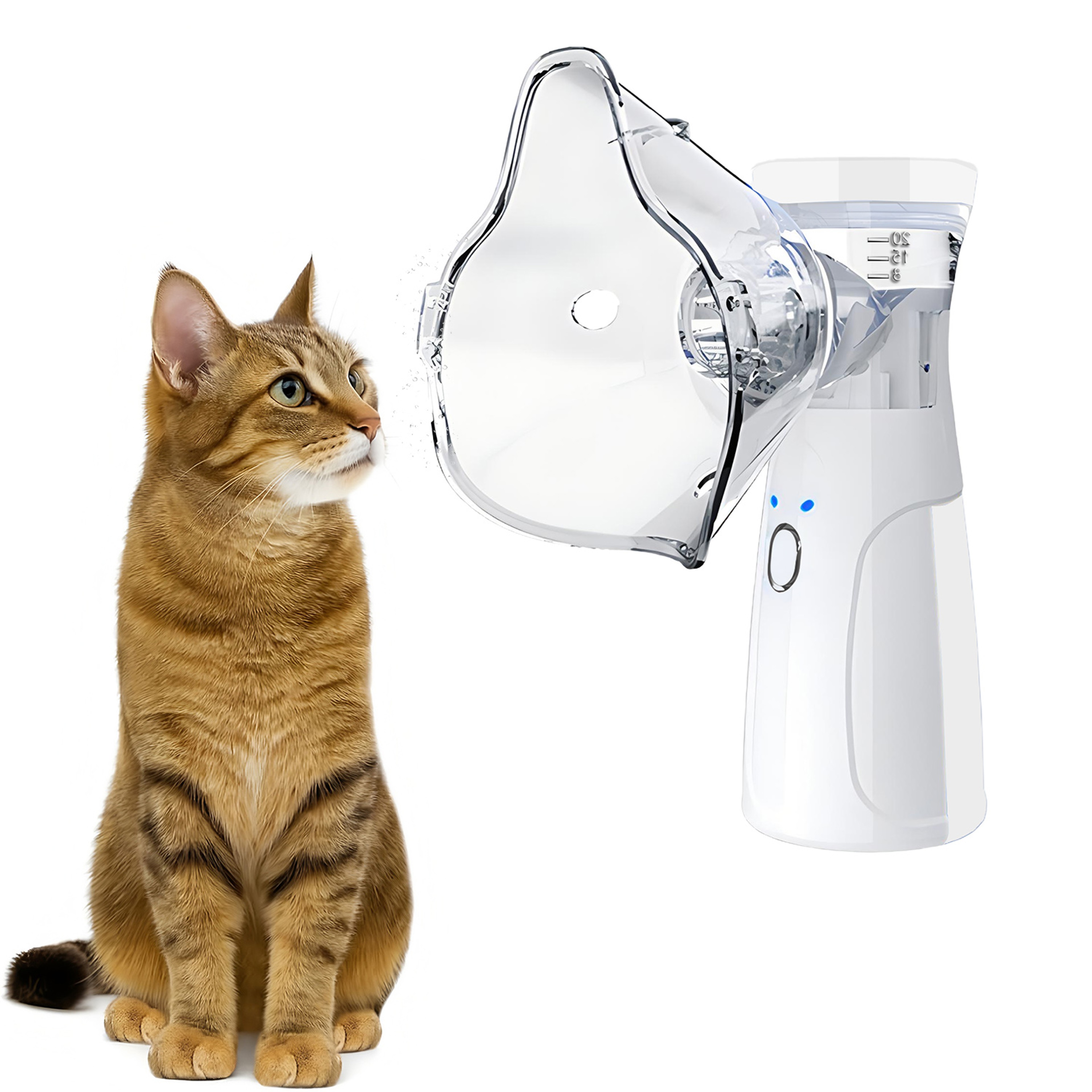 Pet Asthma Inhaler Spacer for Cats & Dogs Portable Pet Asthma Inhaler Nebulizer Chamber – view 1
