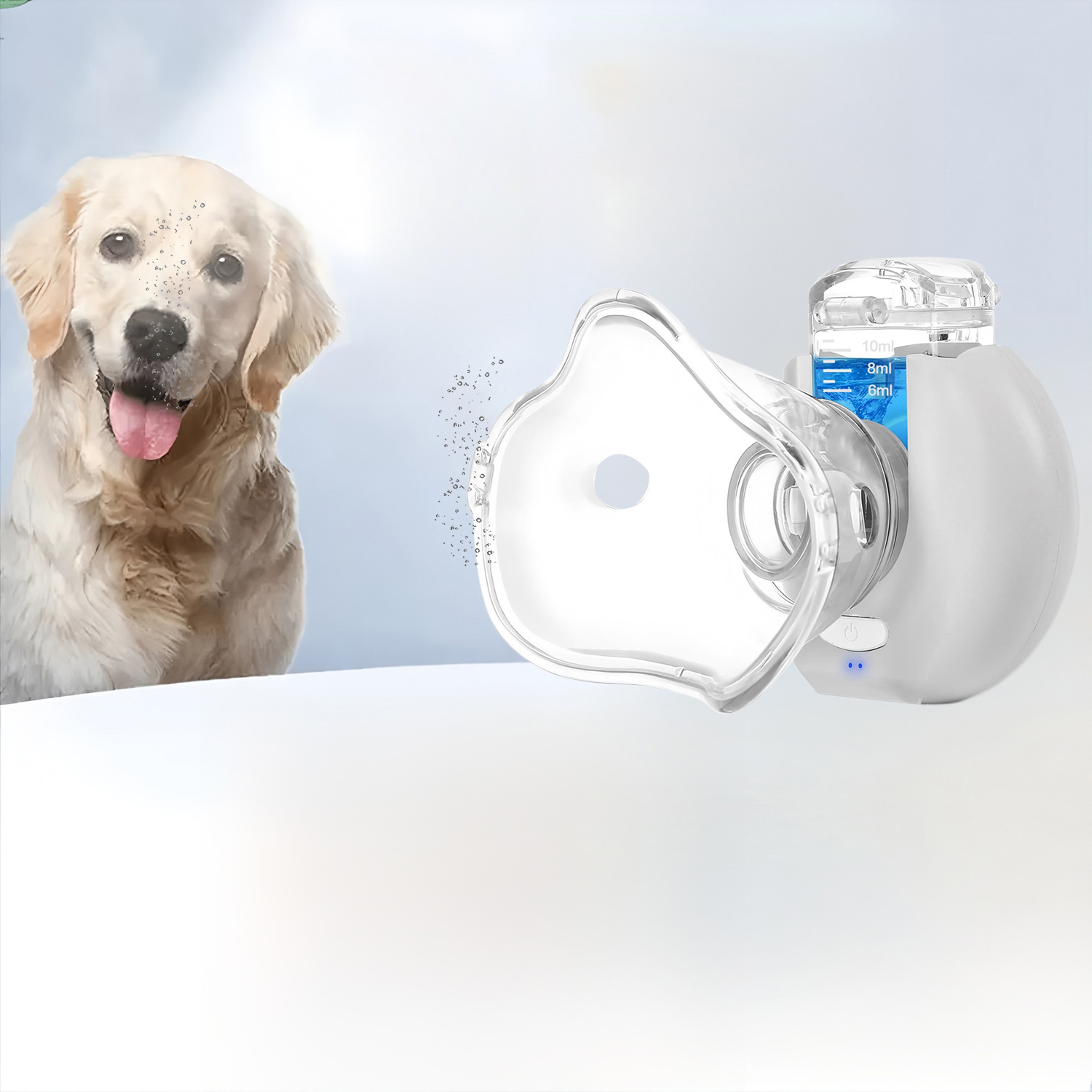 Portable Mesh Veterinary Nebulizer For Pets Silent Respiratory Therapy Device 5