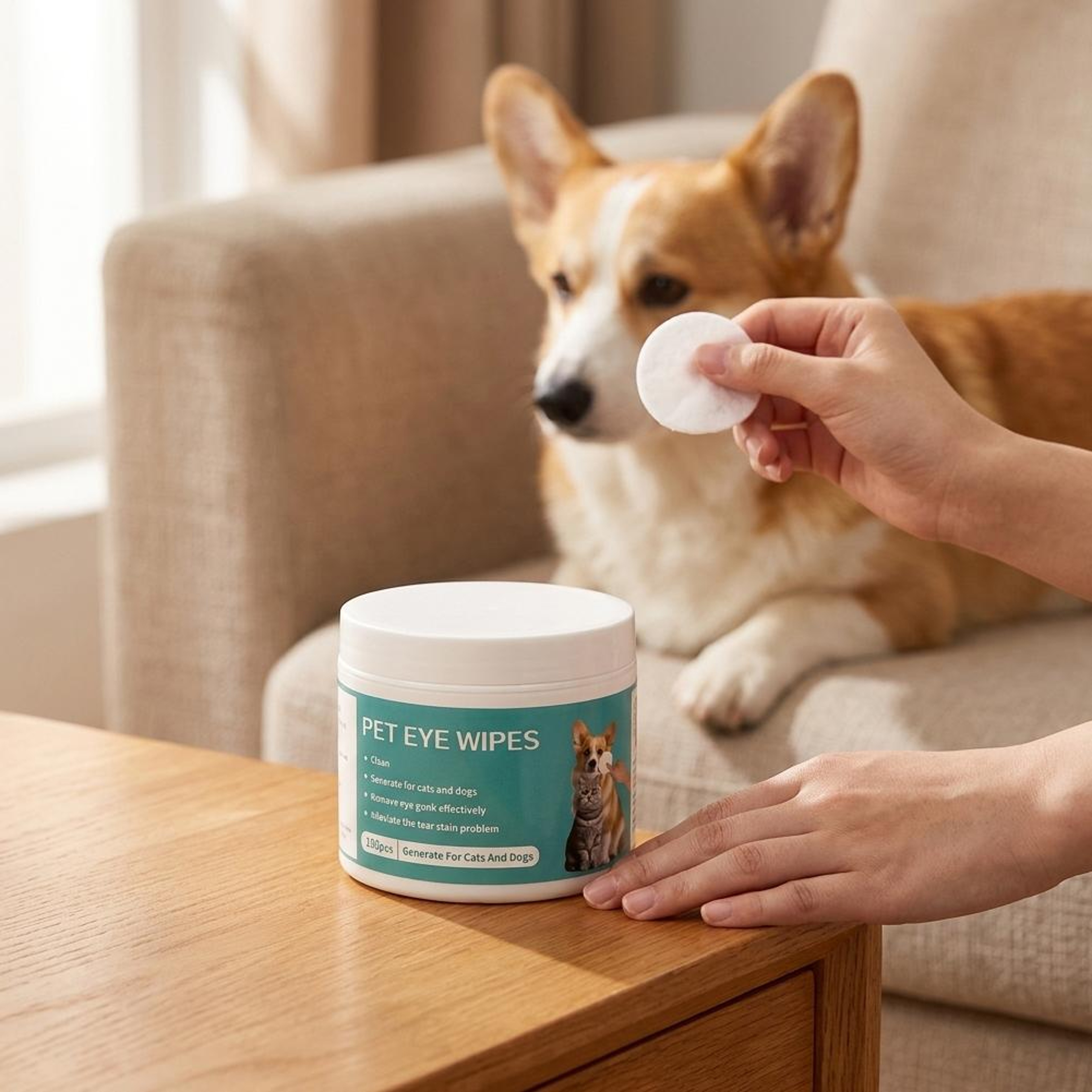 Pet Eye Wipes Cat & Dog Tear Stain Remover Cleaning Tissues – view 4