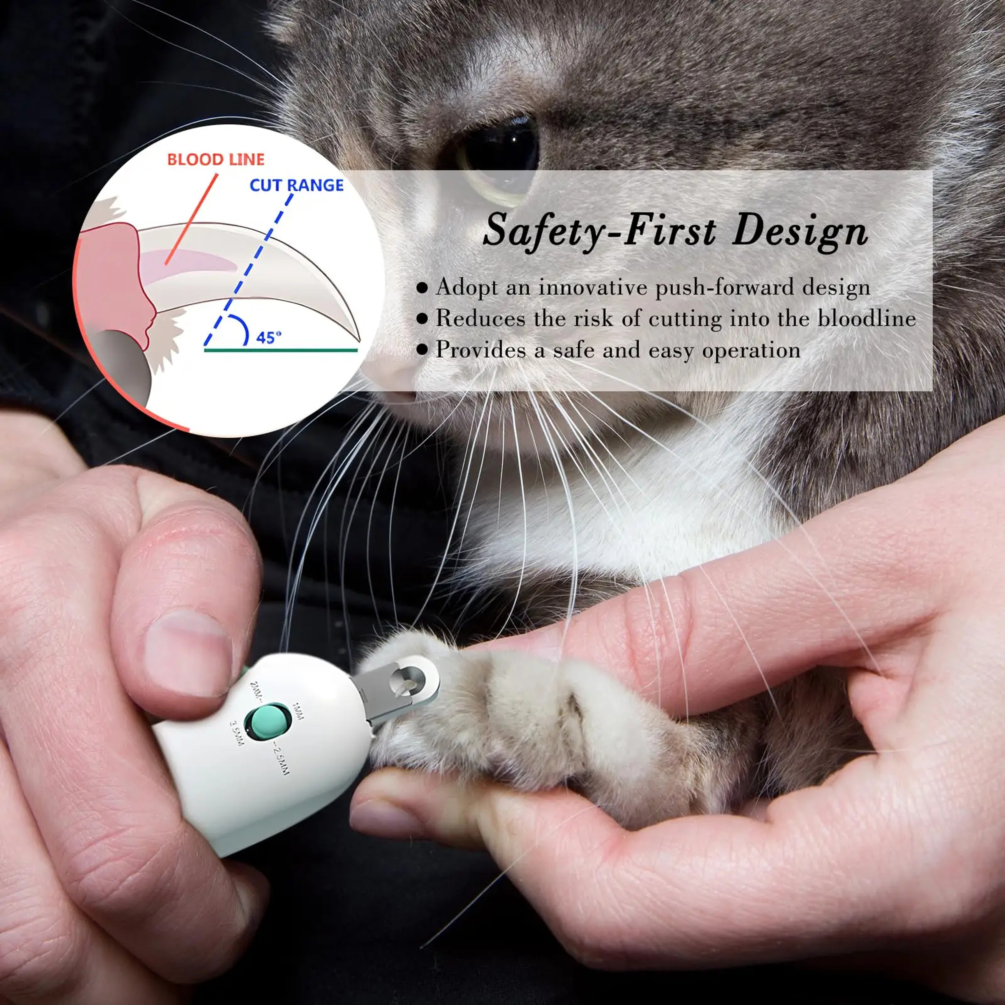 Adjustable Pet Nail Clippers for Dogs and Cats Safe Grooming Tool – view 2