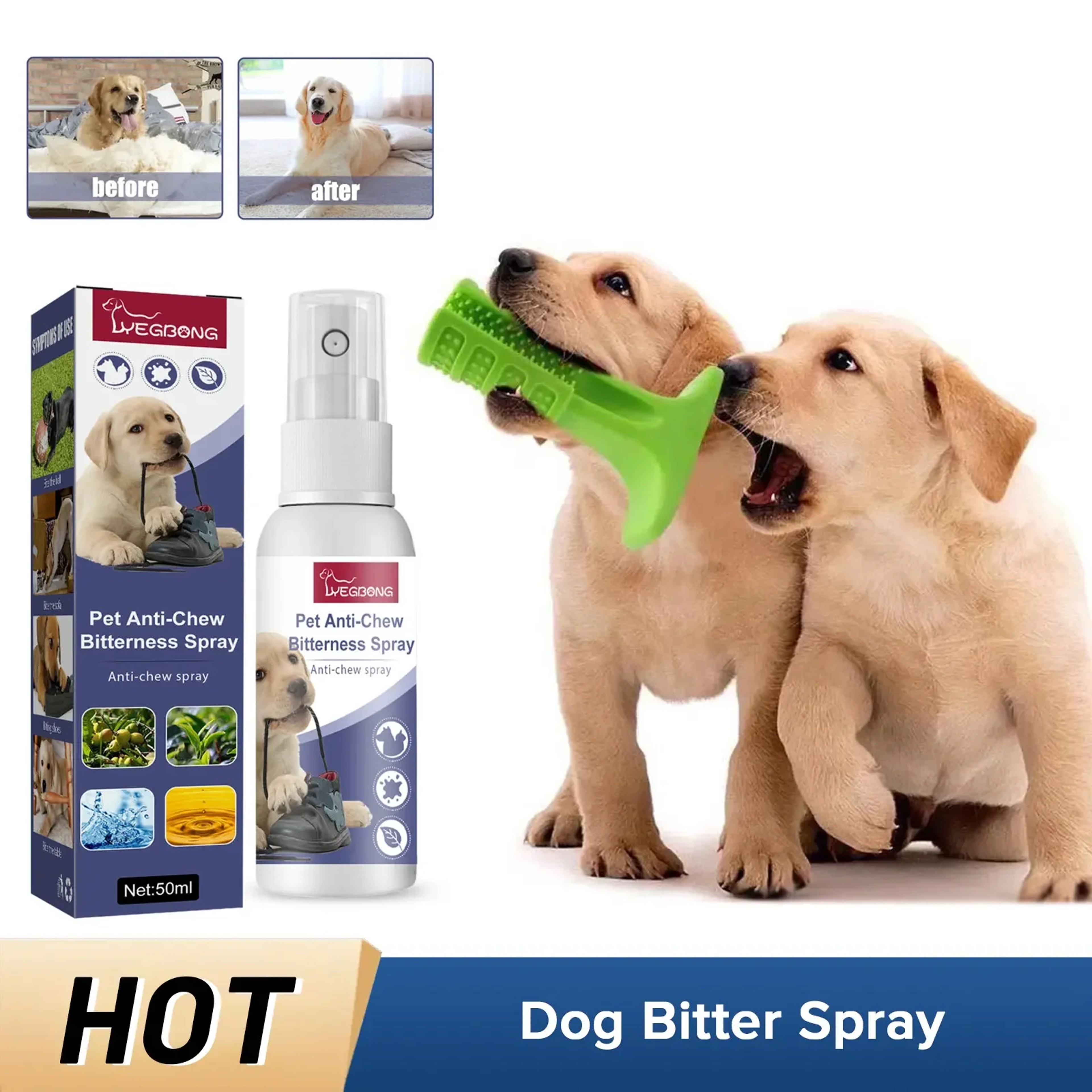 Anti Chew Training Spray for Dogs & Cats Furniture Protection Formula – view 2