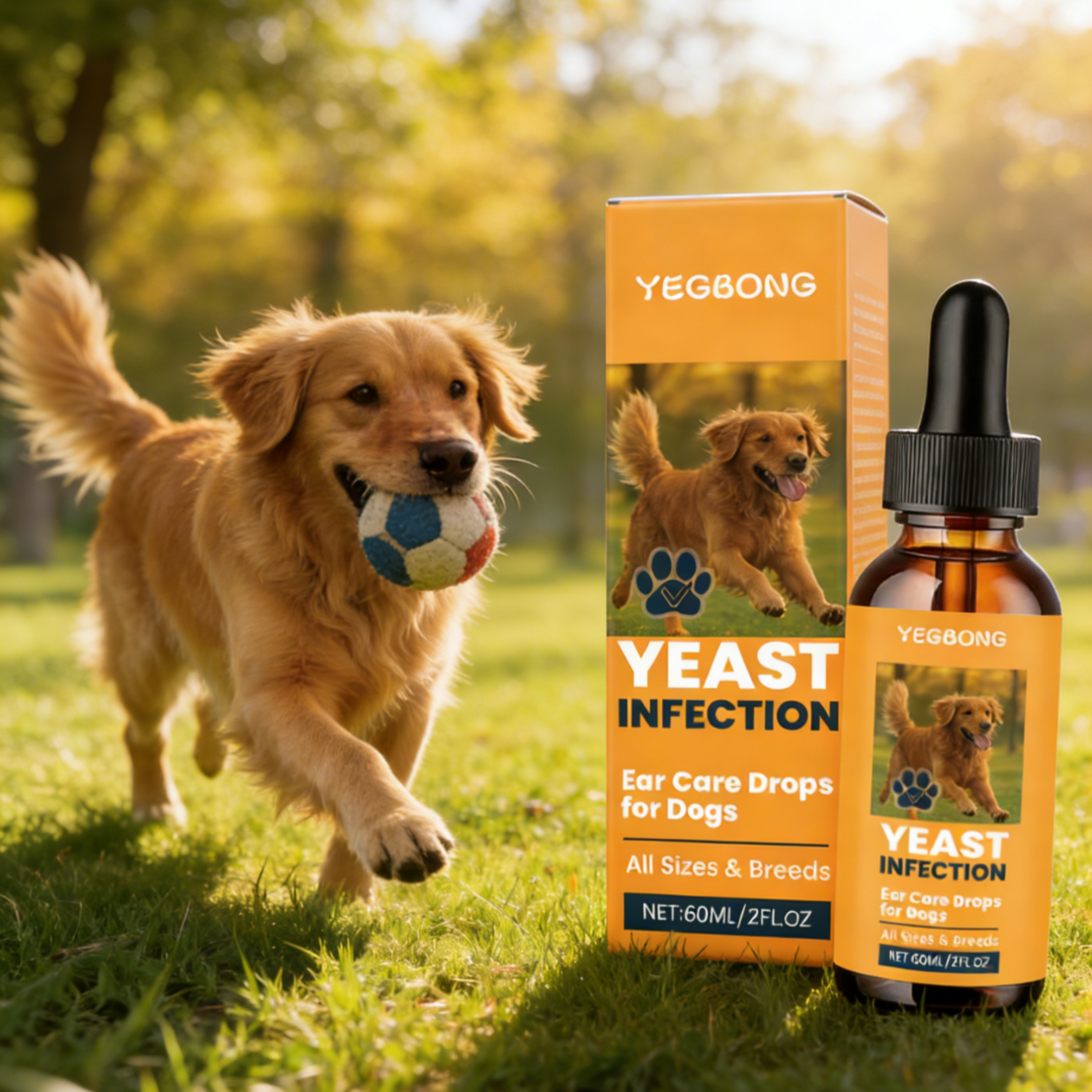 Dog Ear Cleaner Drops for Wax Removal & Odor Control Soothing Pet Ear Care 60ml – view 5