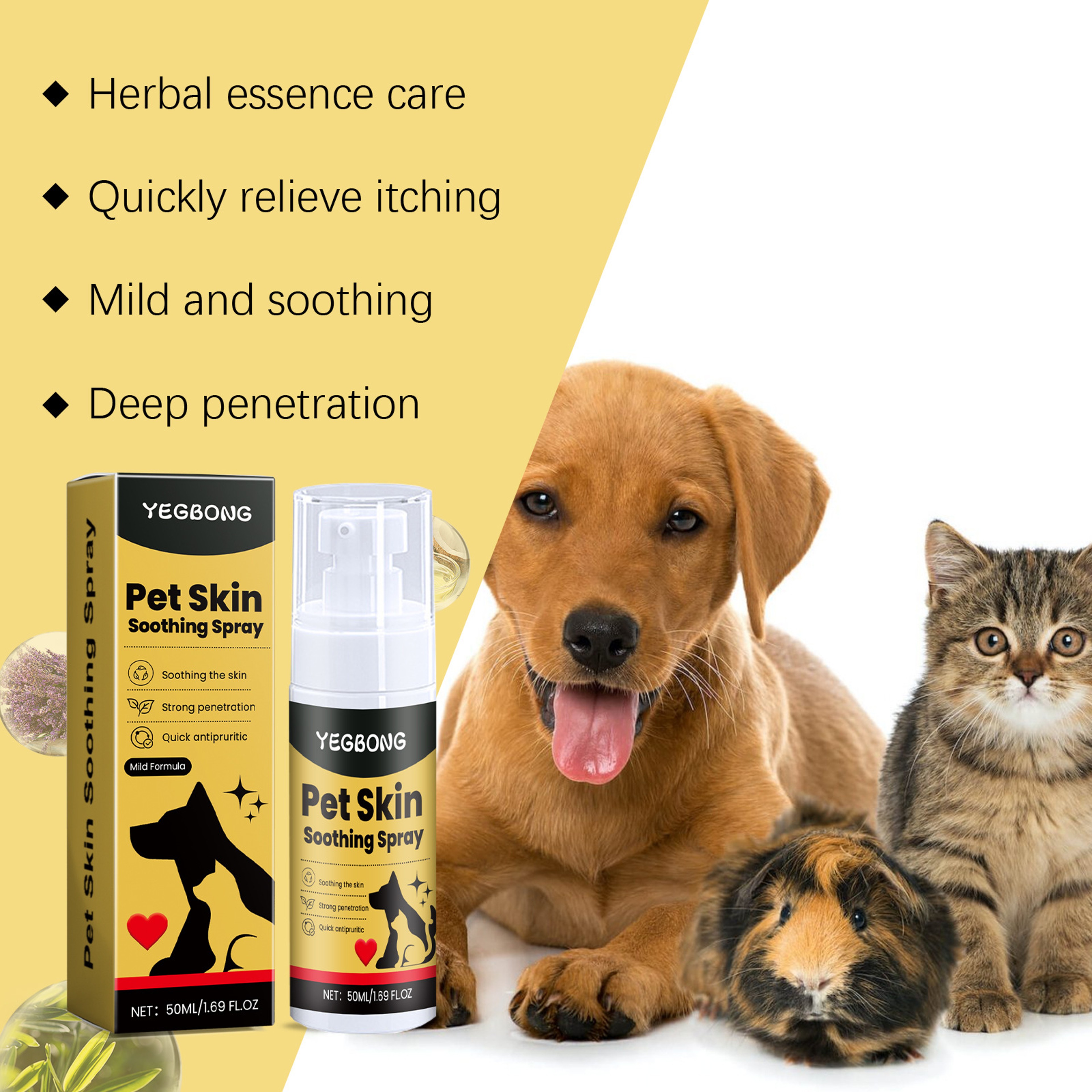 Pet Skin Care Spray for Dogs & Cats Itch Relief, Moisturizing Care & Skin Comfort – view 5