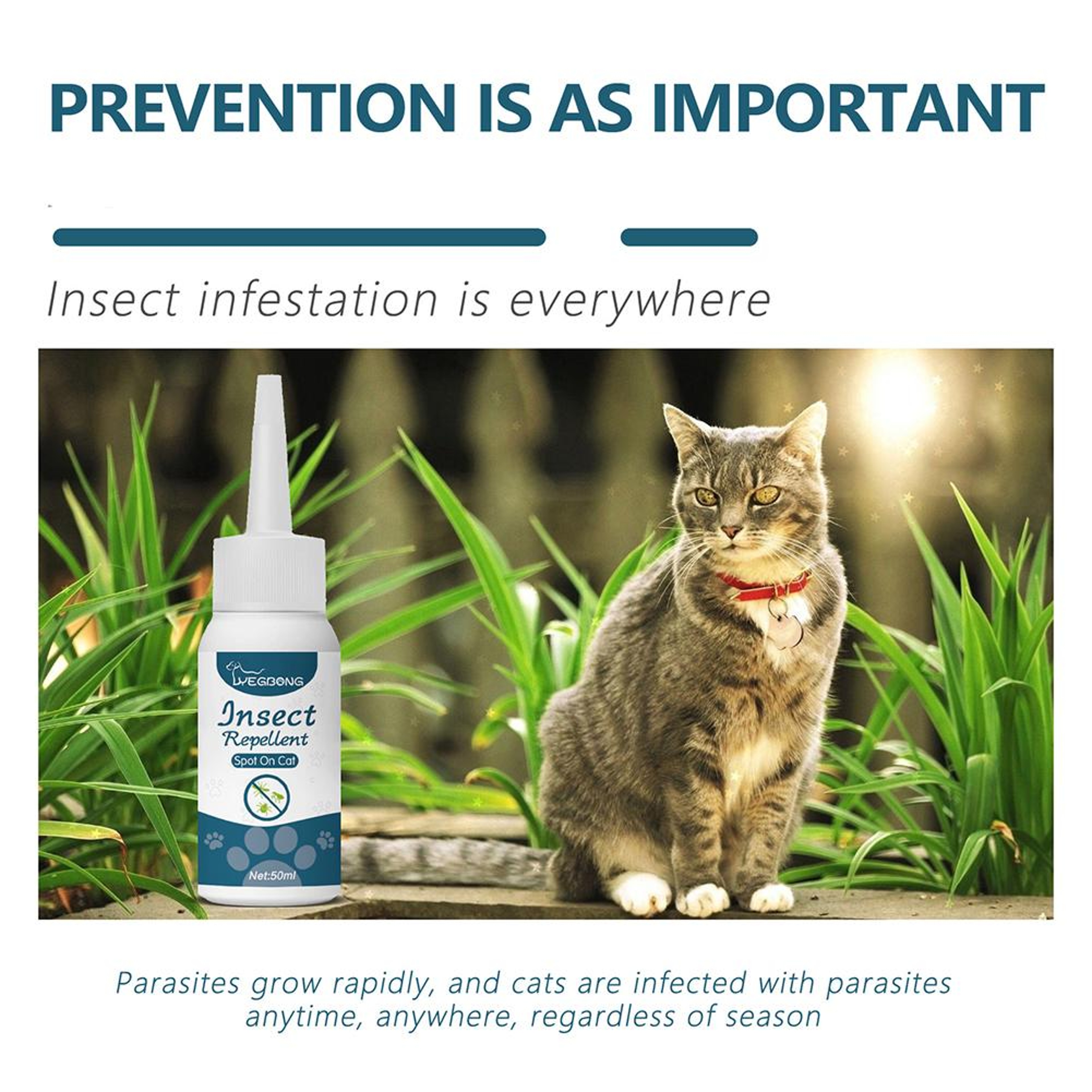 Pet Flea & Tick Treatment Drops for Cats & Dogs Anti Flea Control & Itch Relief – view 5