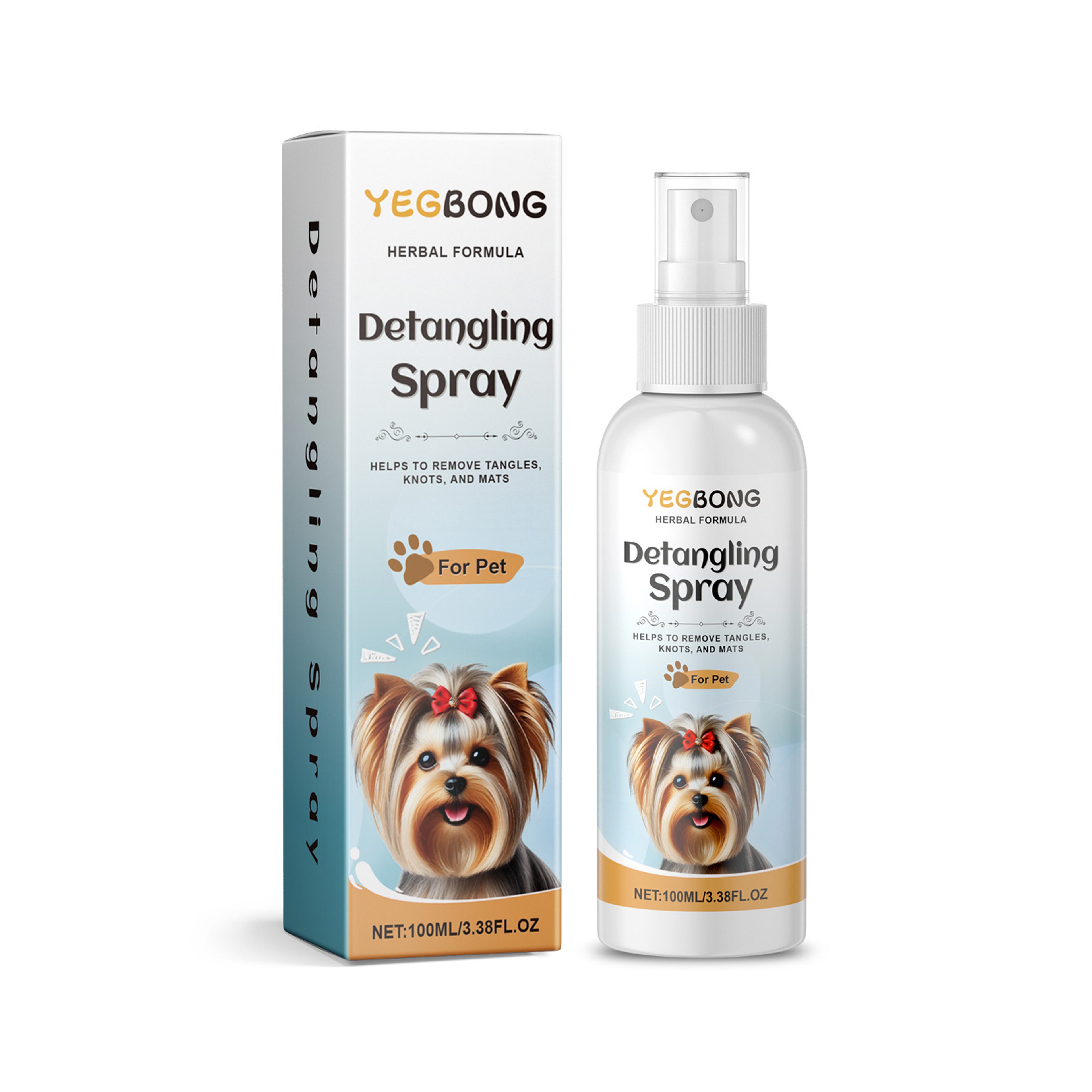 Pet Detangler Spray for Dogs & Cats No Rinse Grooming Conditioner Smooth Coat Deodorizing Spray – view 6