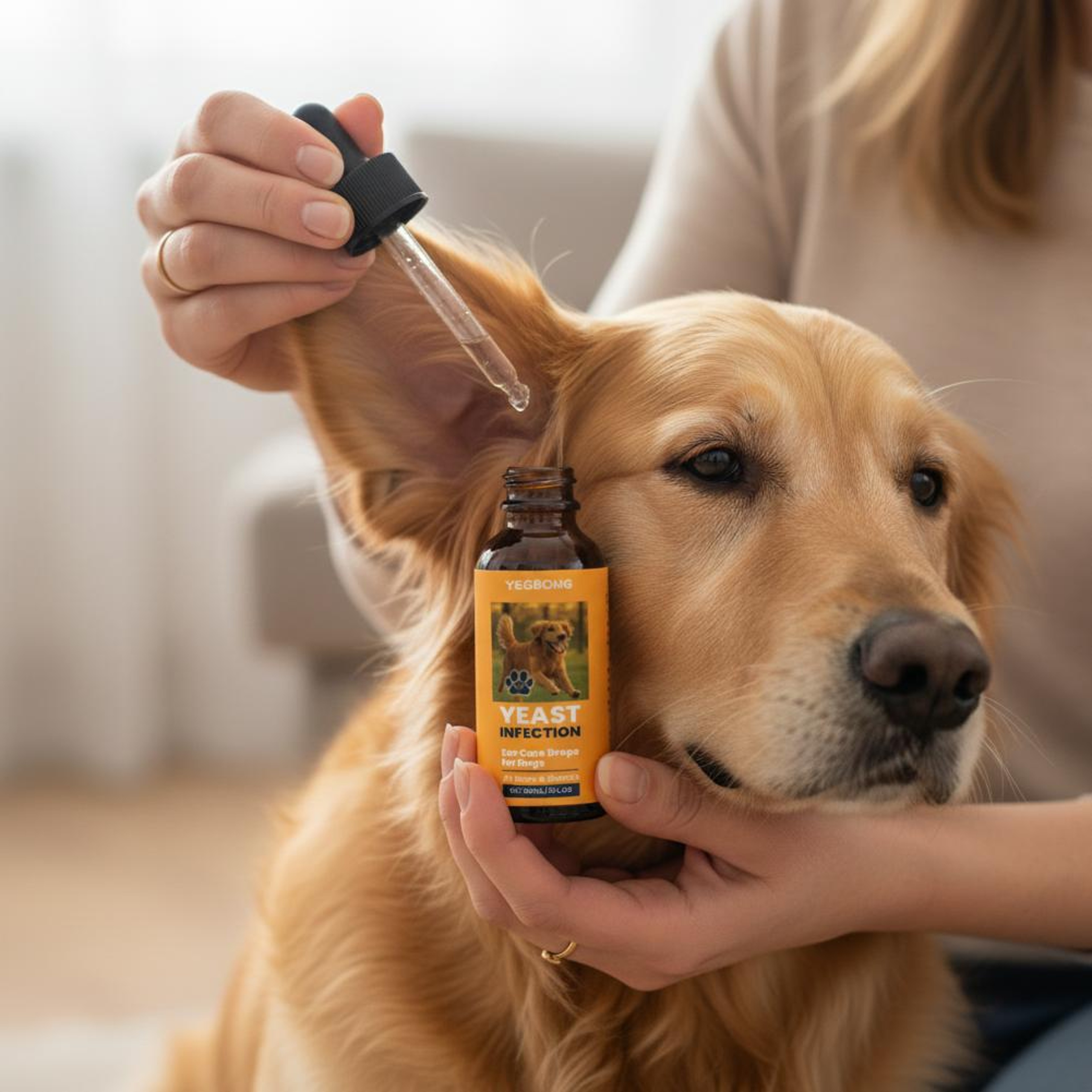 Dog Ear Cleaner Drops 60ml Pet Ear Infection Relief  Odor Care Solution 0