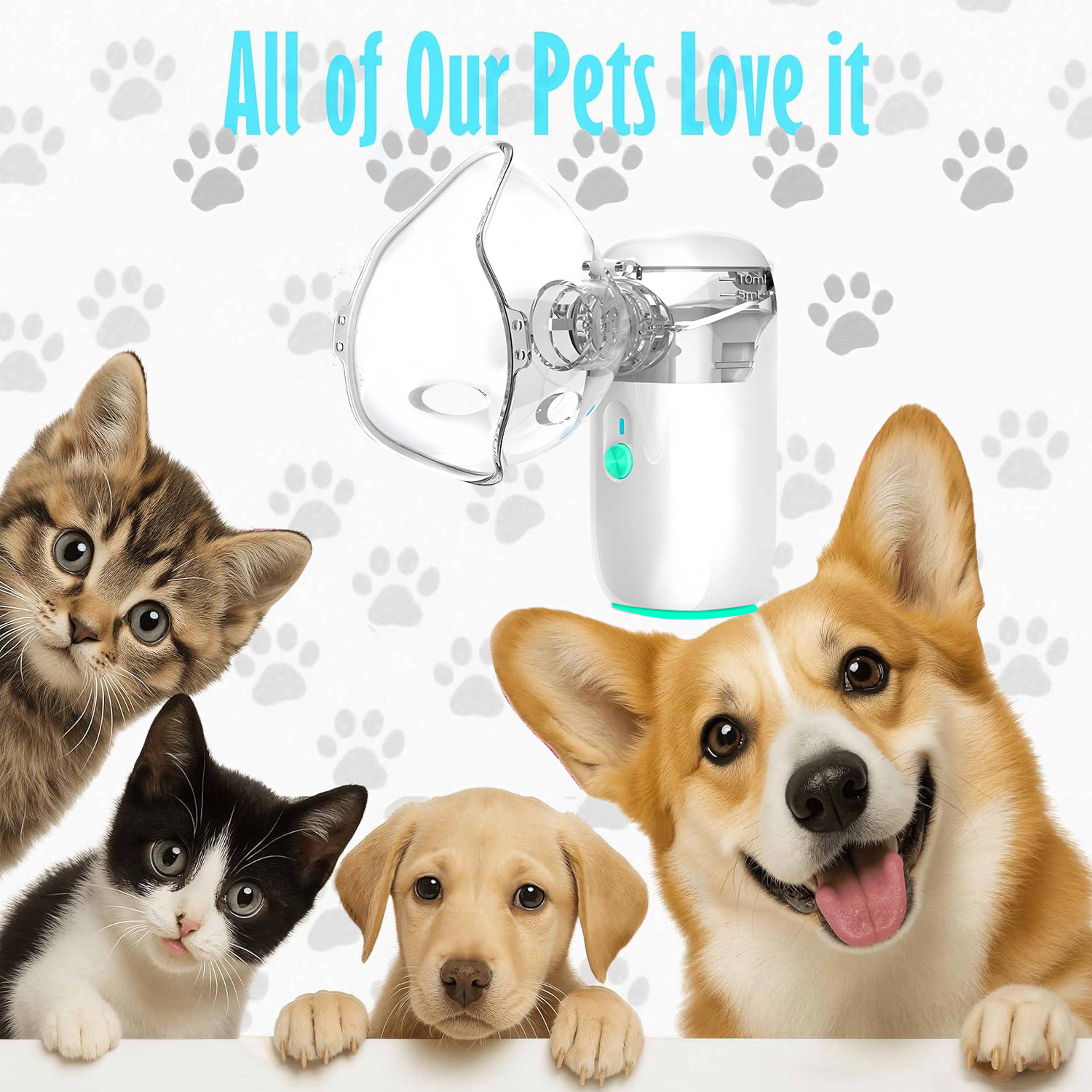 Portable Pet Nebulizer Handheld Cat  Dog Respiratory Care Inhaler Machine 1
