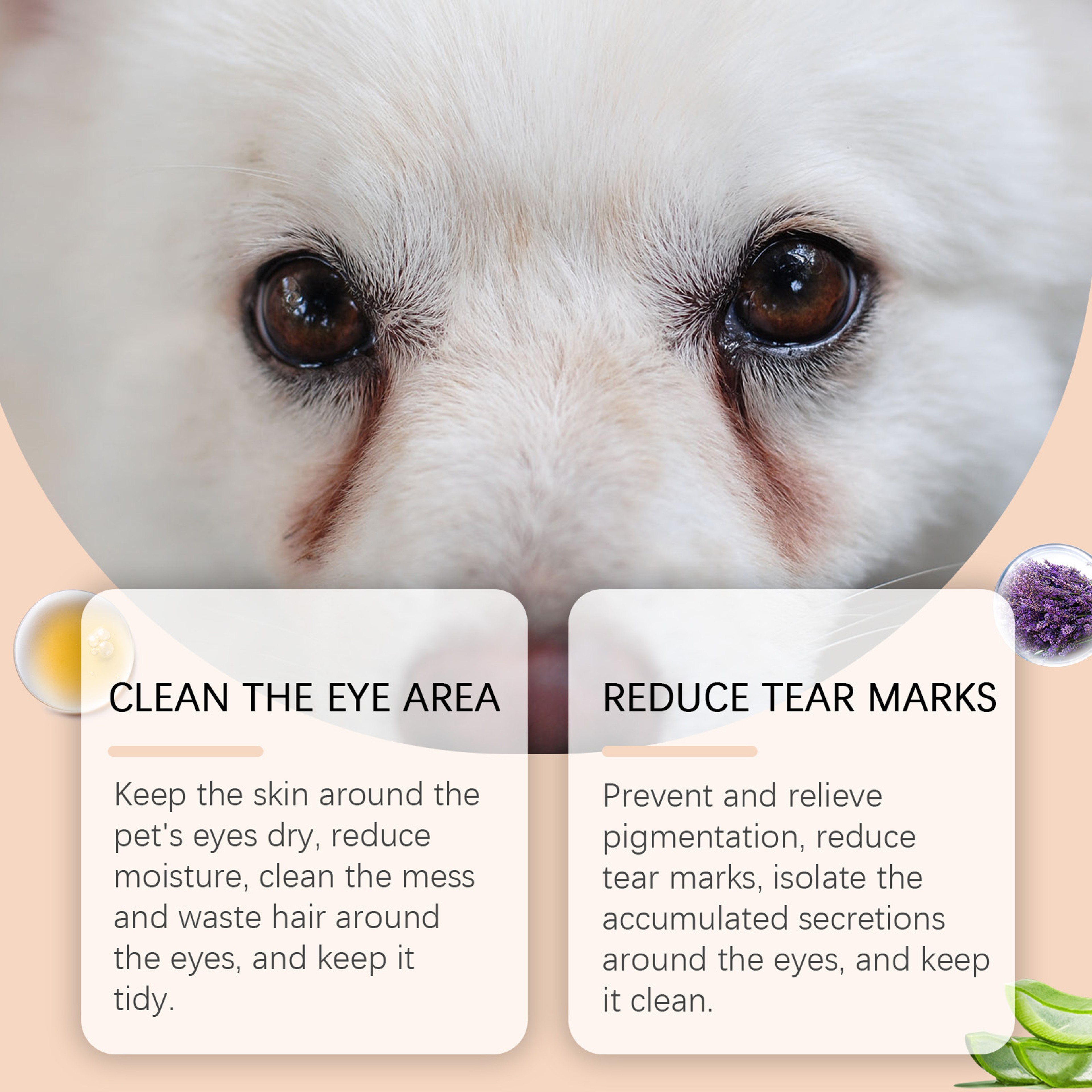 Dog & Cat Tear Stain Balm Eye Care Cream for Tear Stain Removal & Pet Eye Stain Treatment – view 5