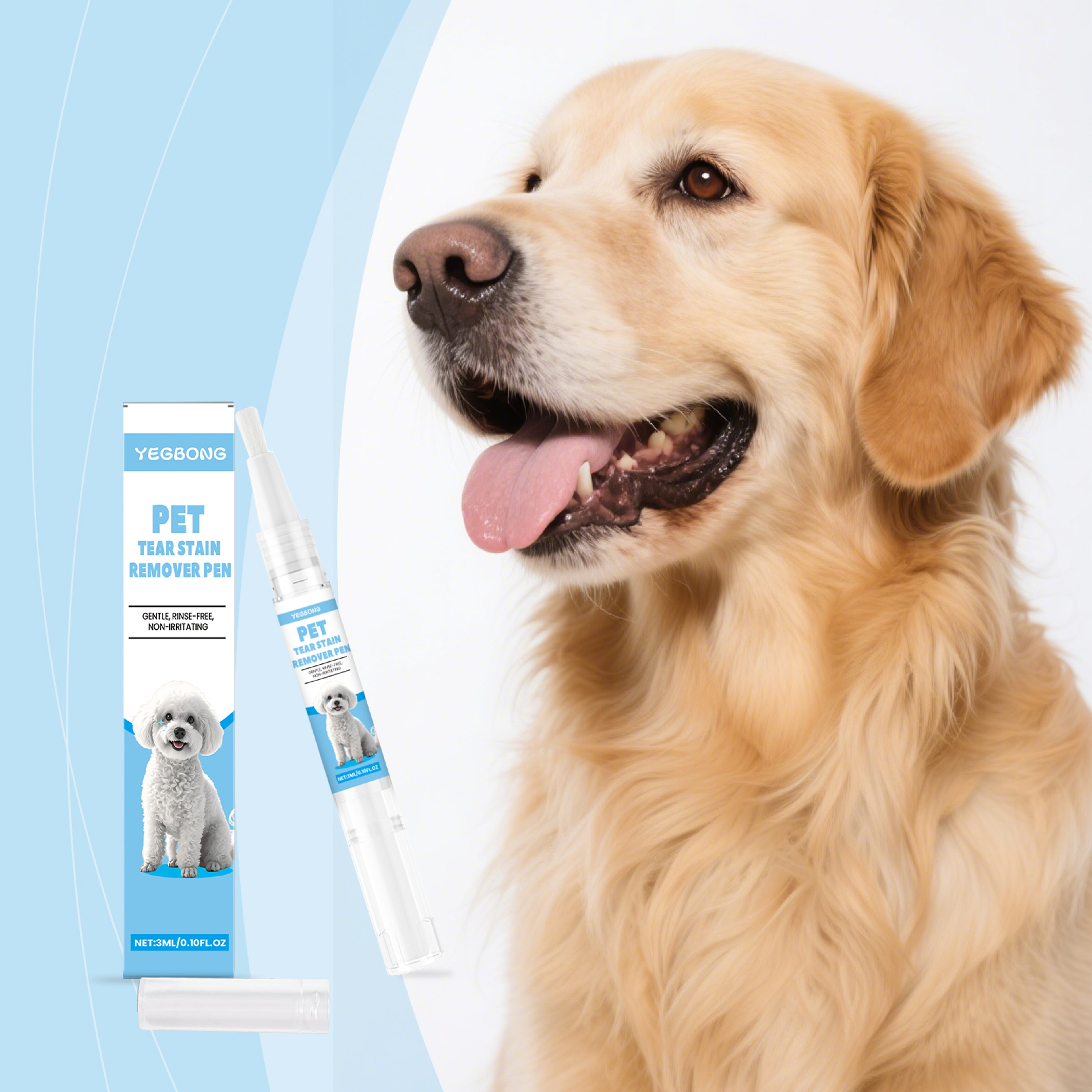 Gentle Pet Tear Stain Remover Pen for Dogs and Cats Eye Cleaning Solution – view 2