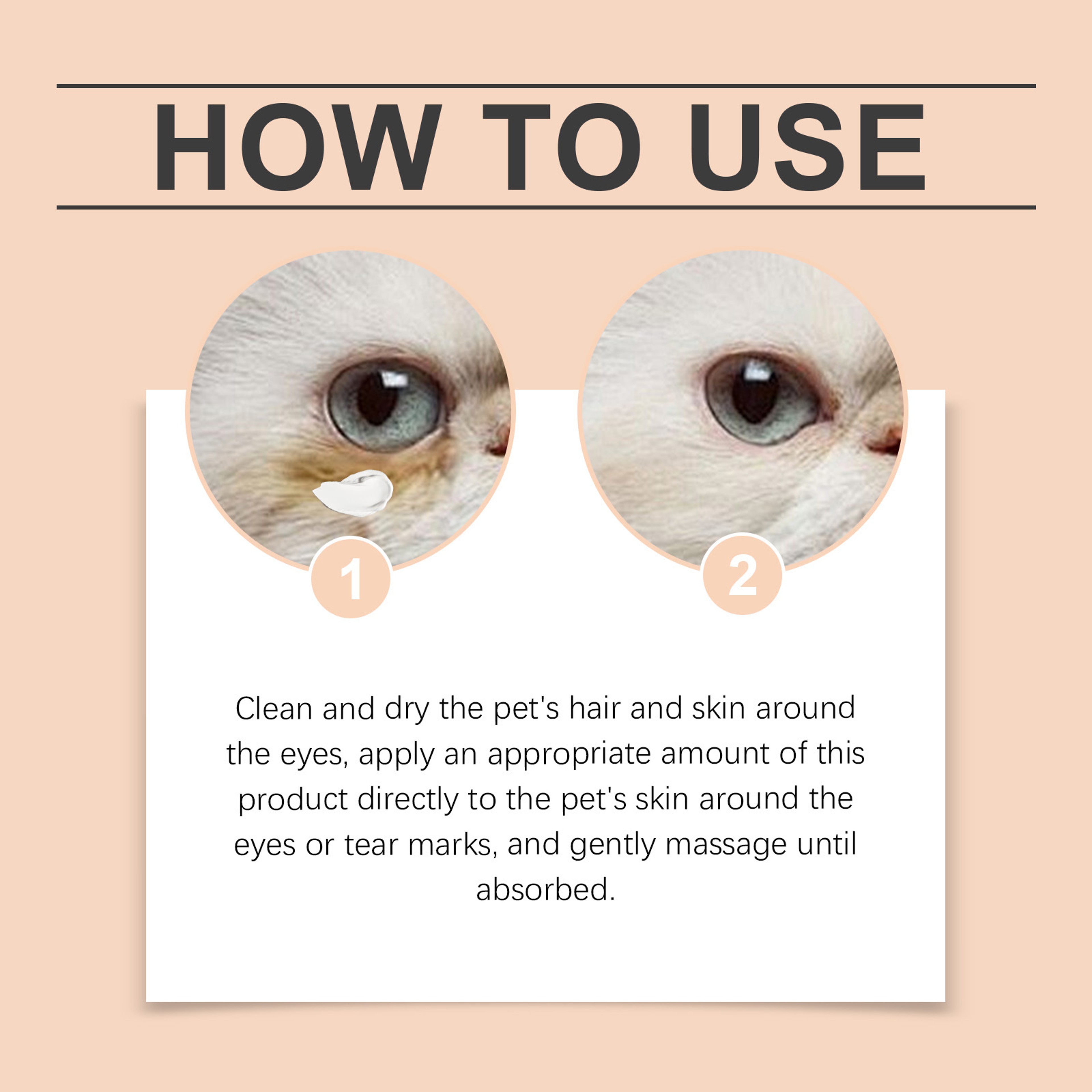 Gentle Pet Tear Stain Remover Cream for Dogs & Cats Eye Stain Cleaning Balm – view 2