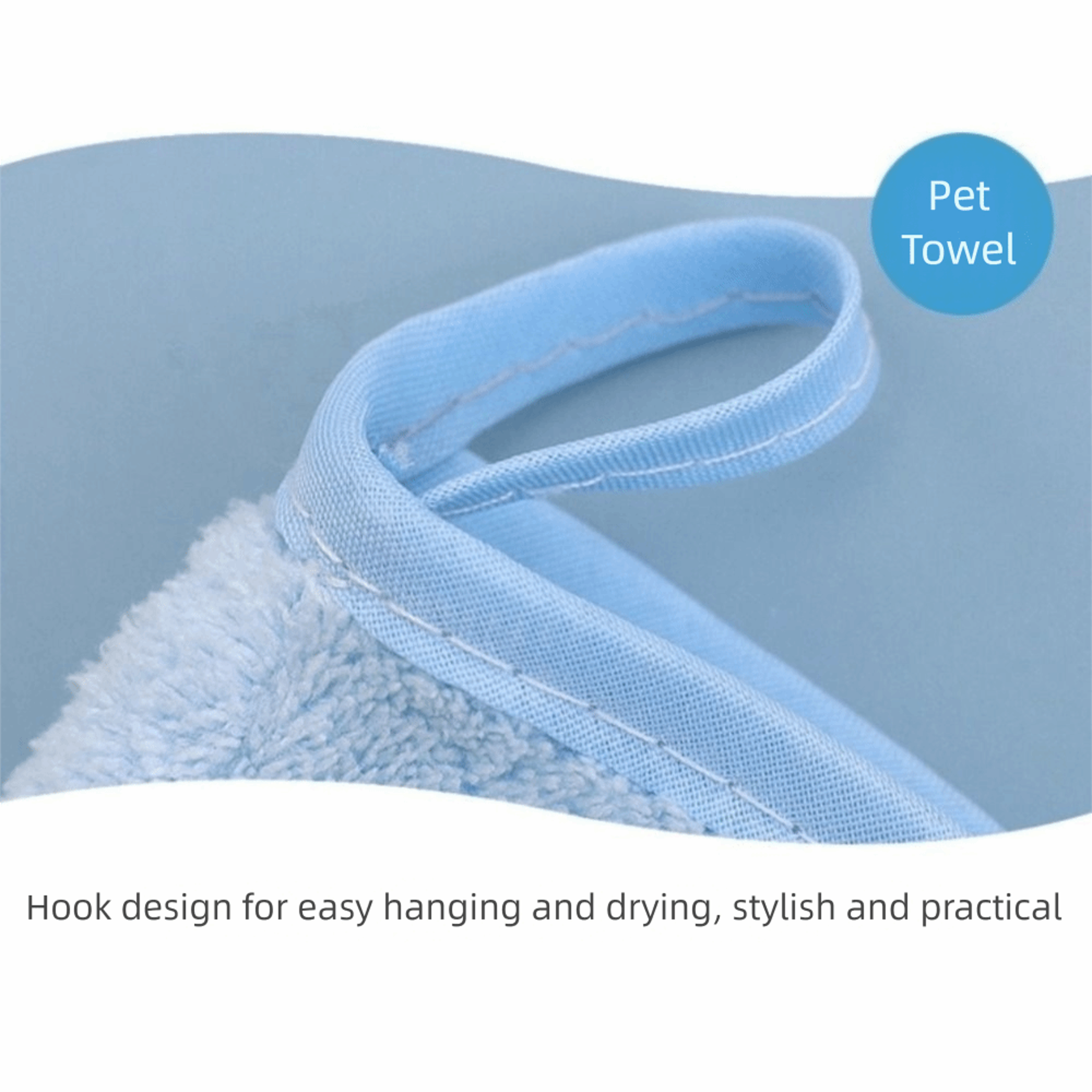 Double Sided Pet Bath Gloves Absorbent Microfiber Dog Drying Mitts Hangable Quick Dry Towel Gloves 2