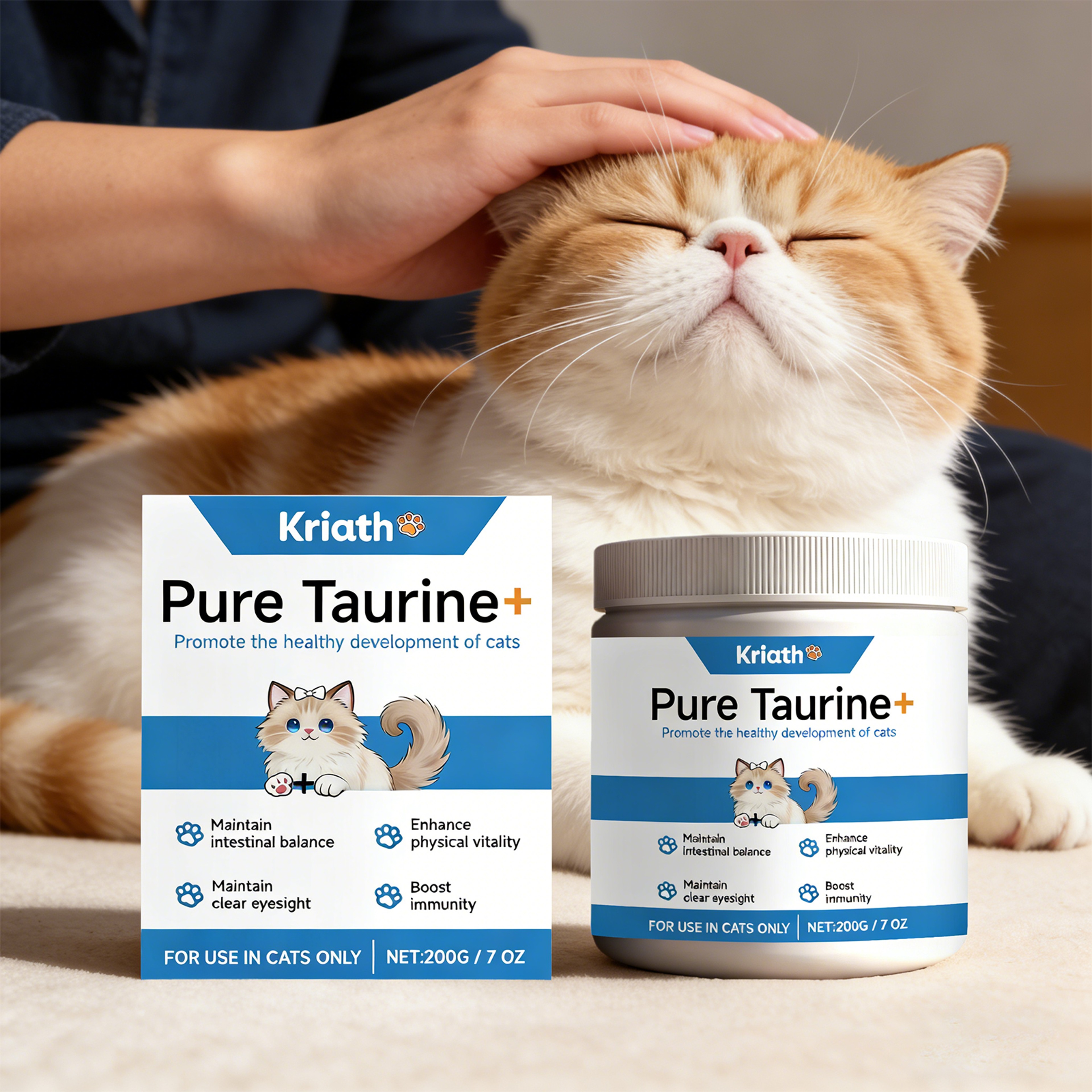 All Life Stage Cat Multivitamin Powder with Taurine Support for Heart, Vision & Immunity – view 1