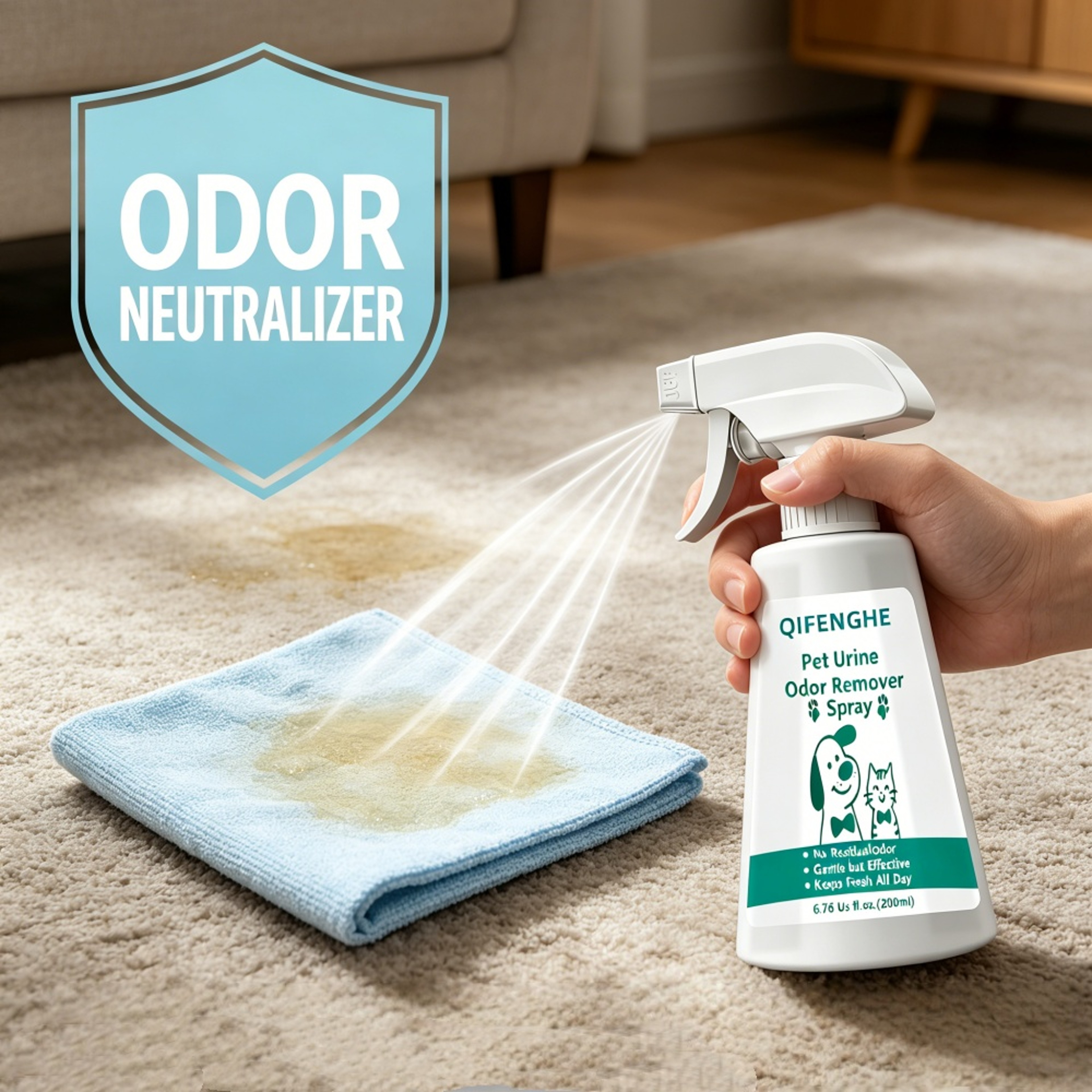 Pet Urine Odor Remover Spray For Cat  Dog Urine Smell Eliminator Carpet  Home Deodorizer 3