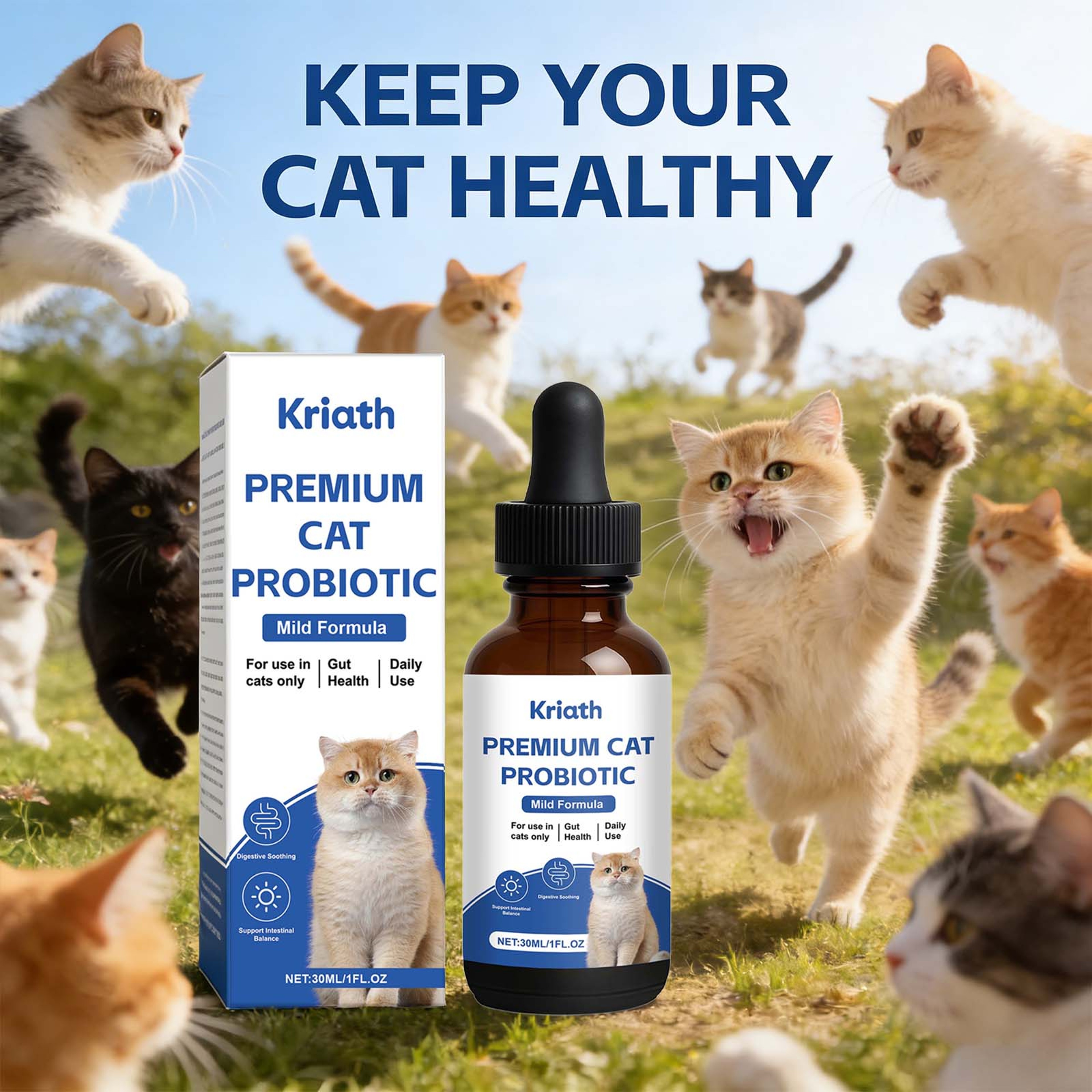 Cat Probiotic Drops for Gut Health & Digestive Balance Support Supplement – view 4