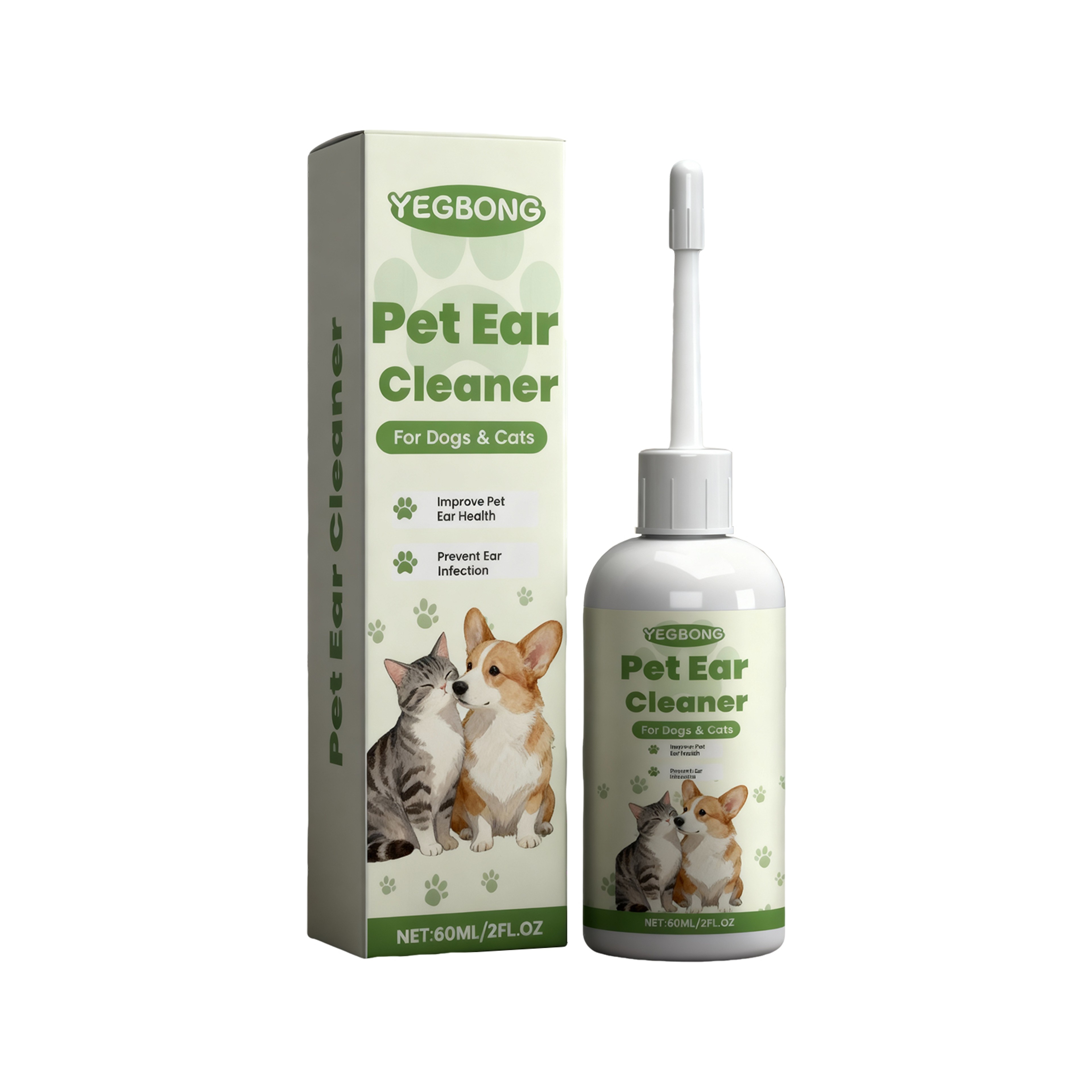 Universal Pet Ear Cleaner Drops for Dogs & Cats Gentle Ear Cleaning, Odor Removal & Ear Mite Care Solution – view 2