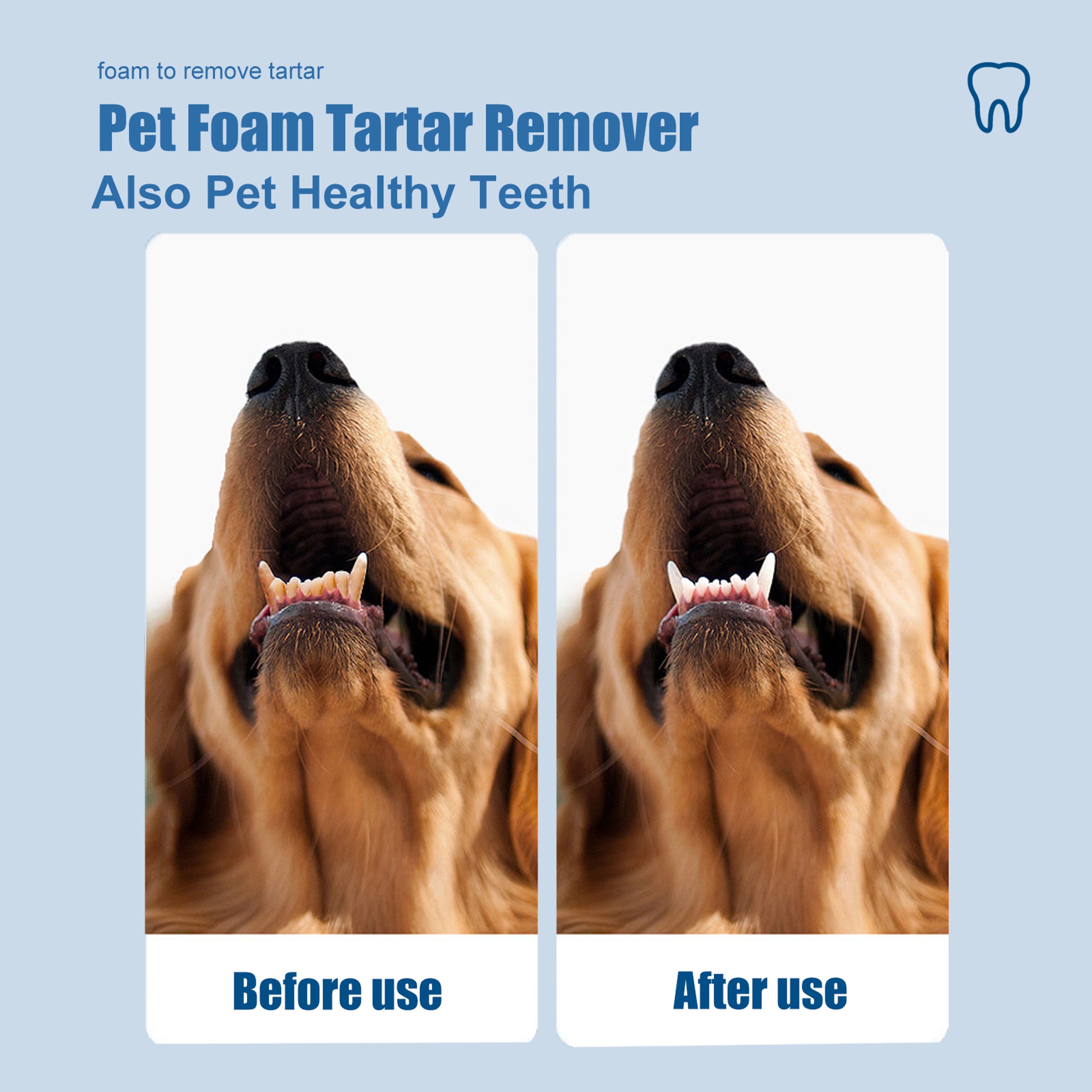 Pet Dental Care Foam Cleaner Anti Tartar Teeth Whitening Breath Freshener for Dogs & Cats – view 3