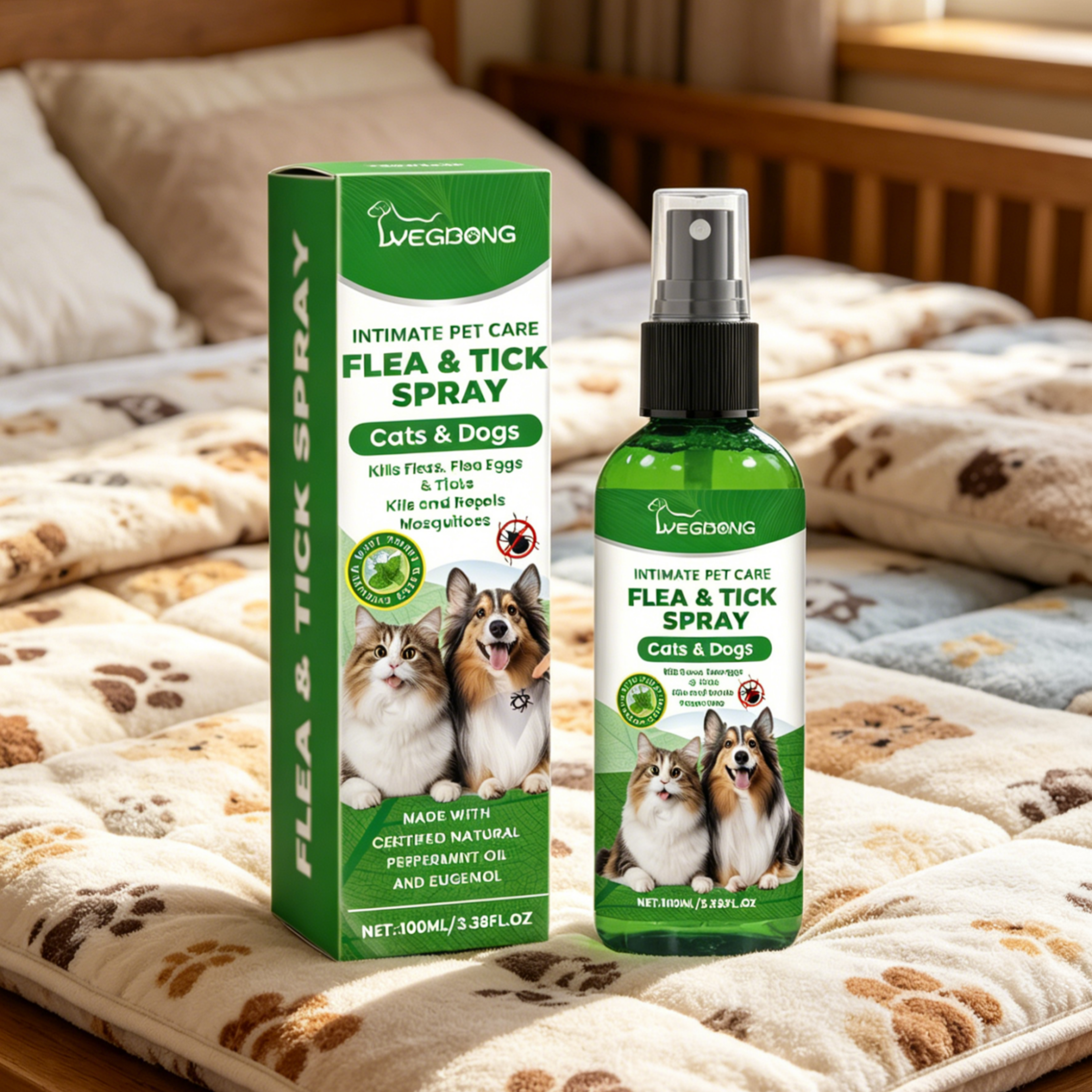 Natural Flea And Tick Spray For Dogs  Pets Long Lasting Insect Repellent Treatment 2