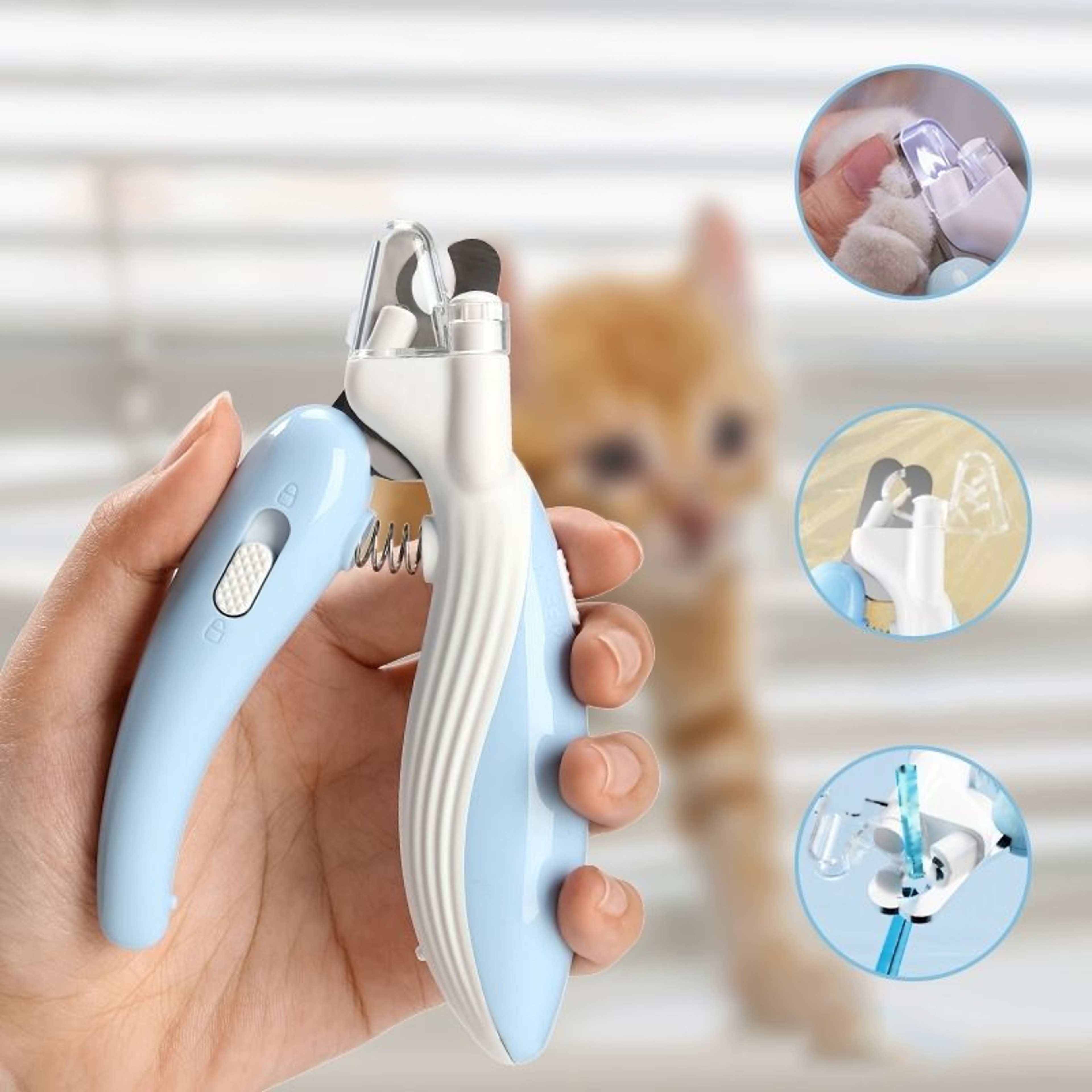 Pet Nail Clippers For Dogs  Cats  Stainless Steel Pet Nail Clippers With Safety Trim Design 0