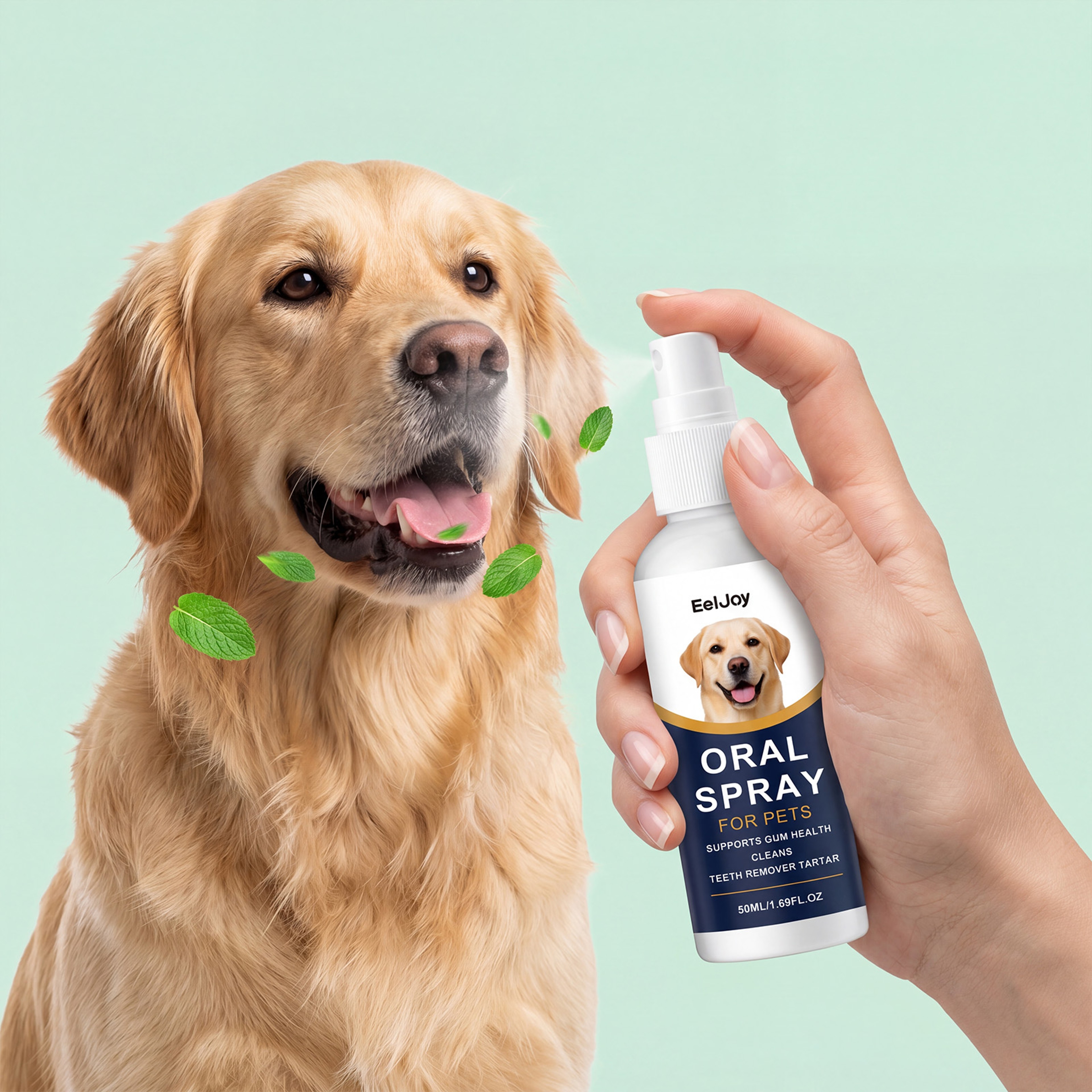Pet Oral Care Spray Dog Breath Freshener & Pet Dental Care for Dogs and Cats – view 1