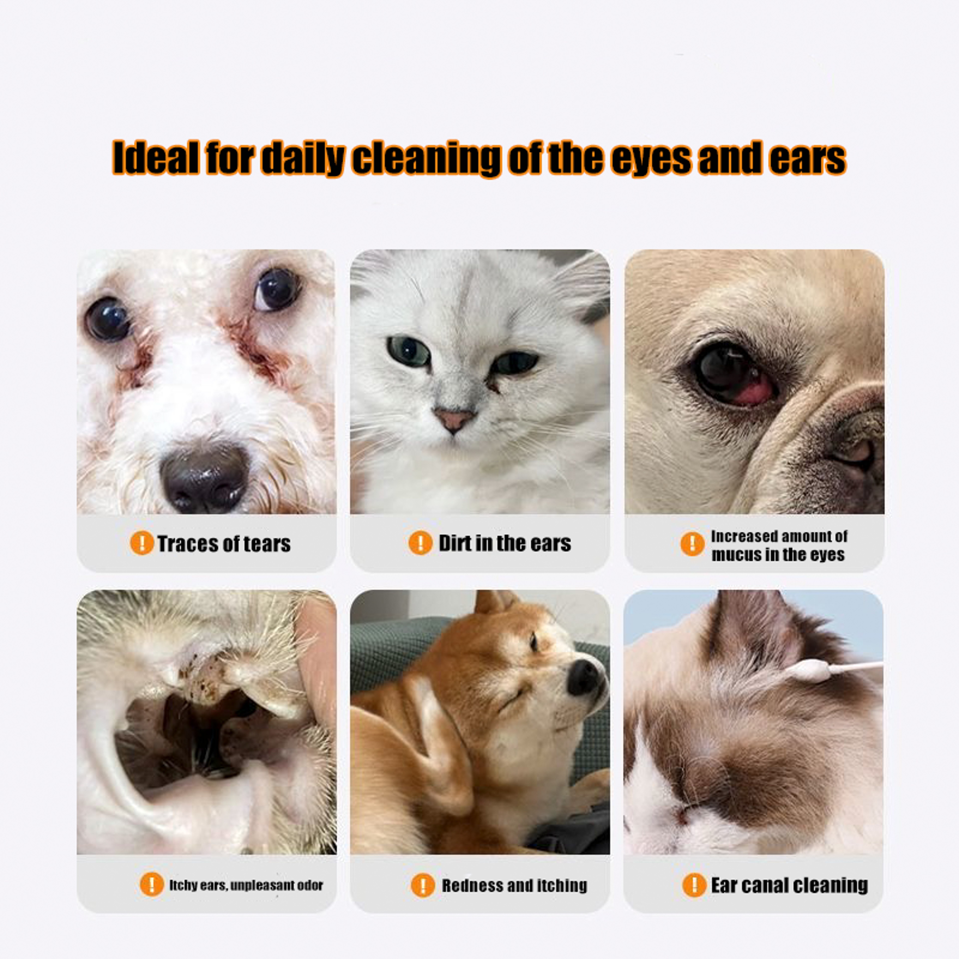 Pure Paws Pet Eye & Ear Cleaning Wipes for Tear Stains, Earwax Removal & Daily Grooming – view 2