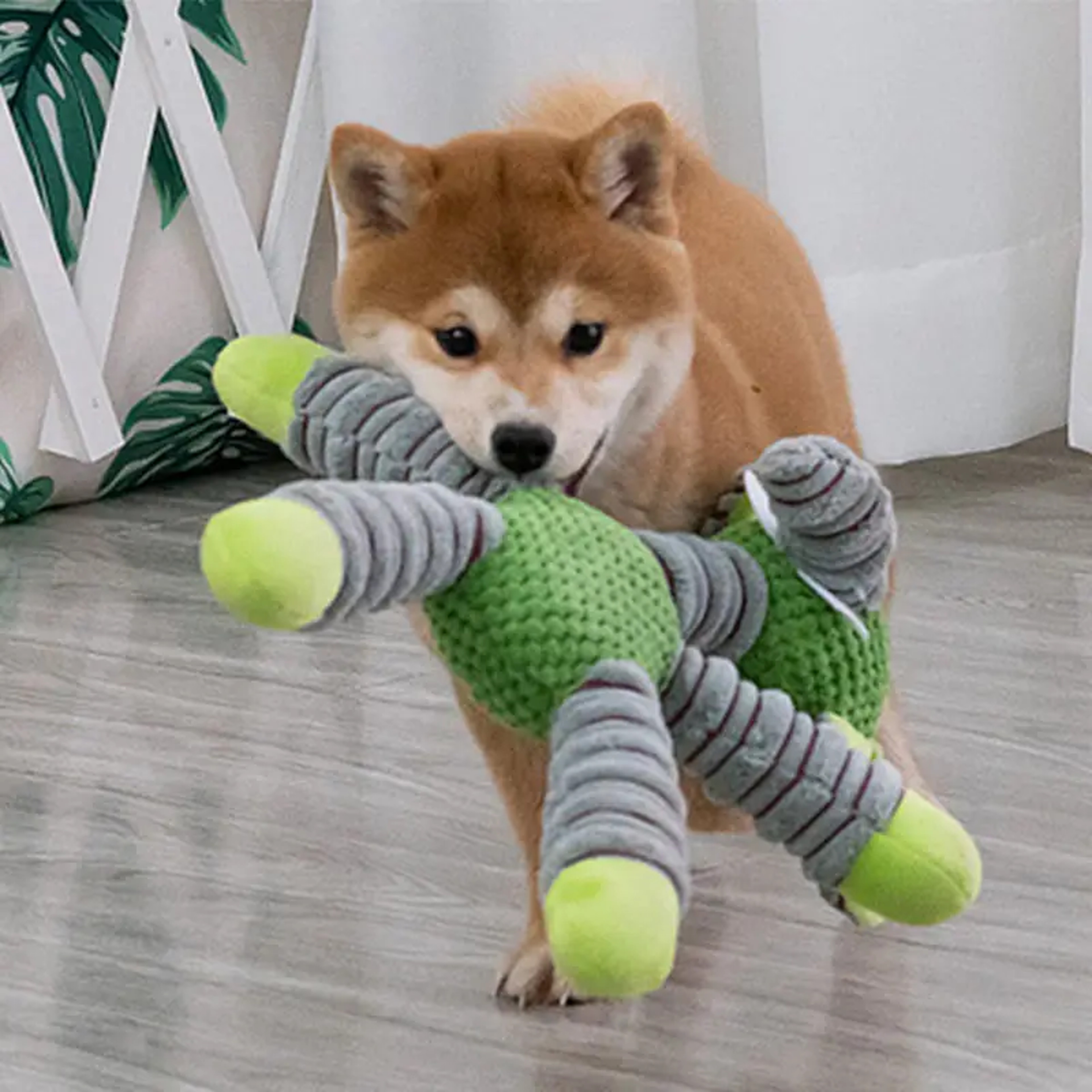 Animal Plush Dog Chew Toy With Squeaker For Large Dogs  Puppies 3