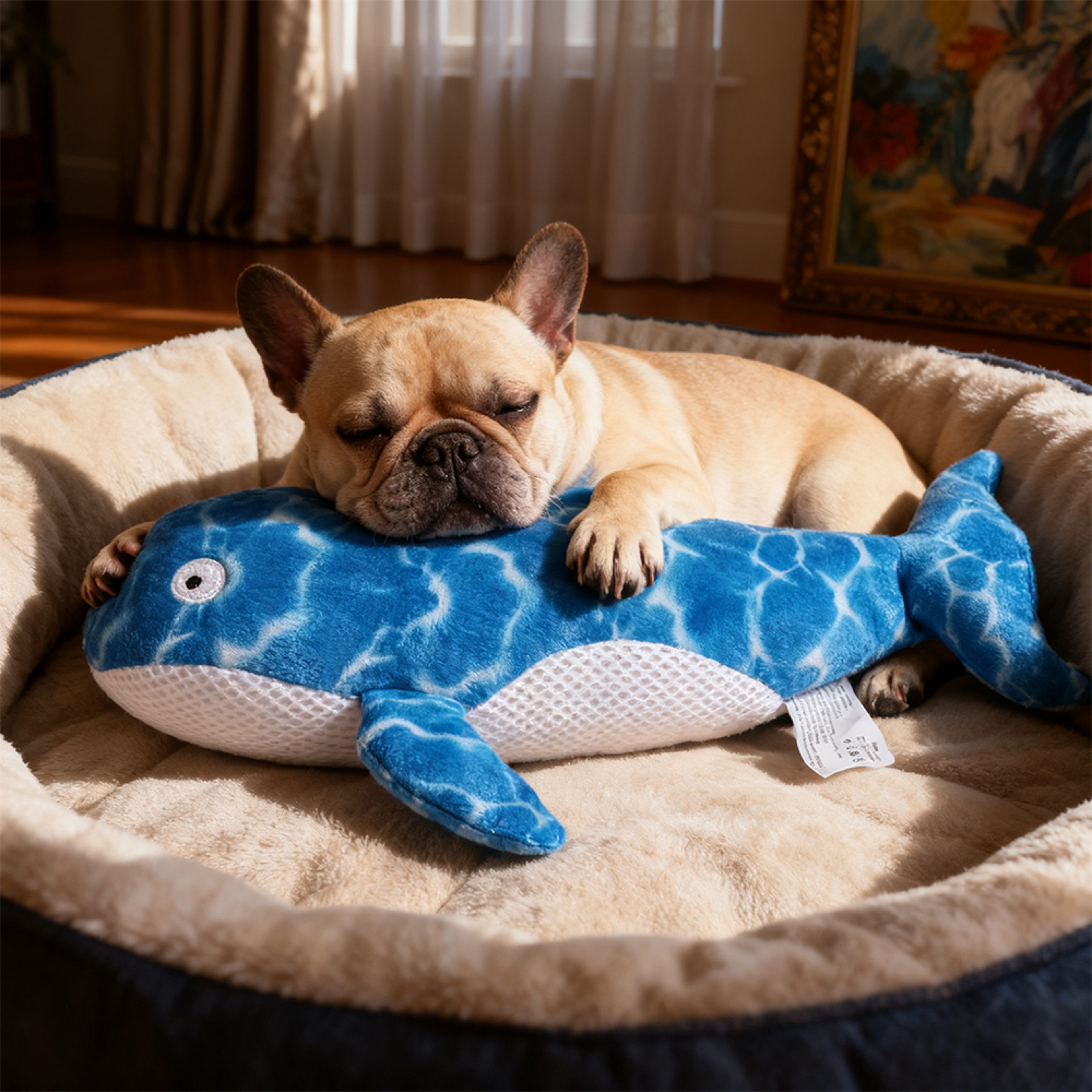 Whale Squeak Buddy Plush Dog Toy Durable Interactive Dog Chew Toy for Dogs & Cats – view 6