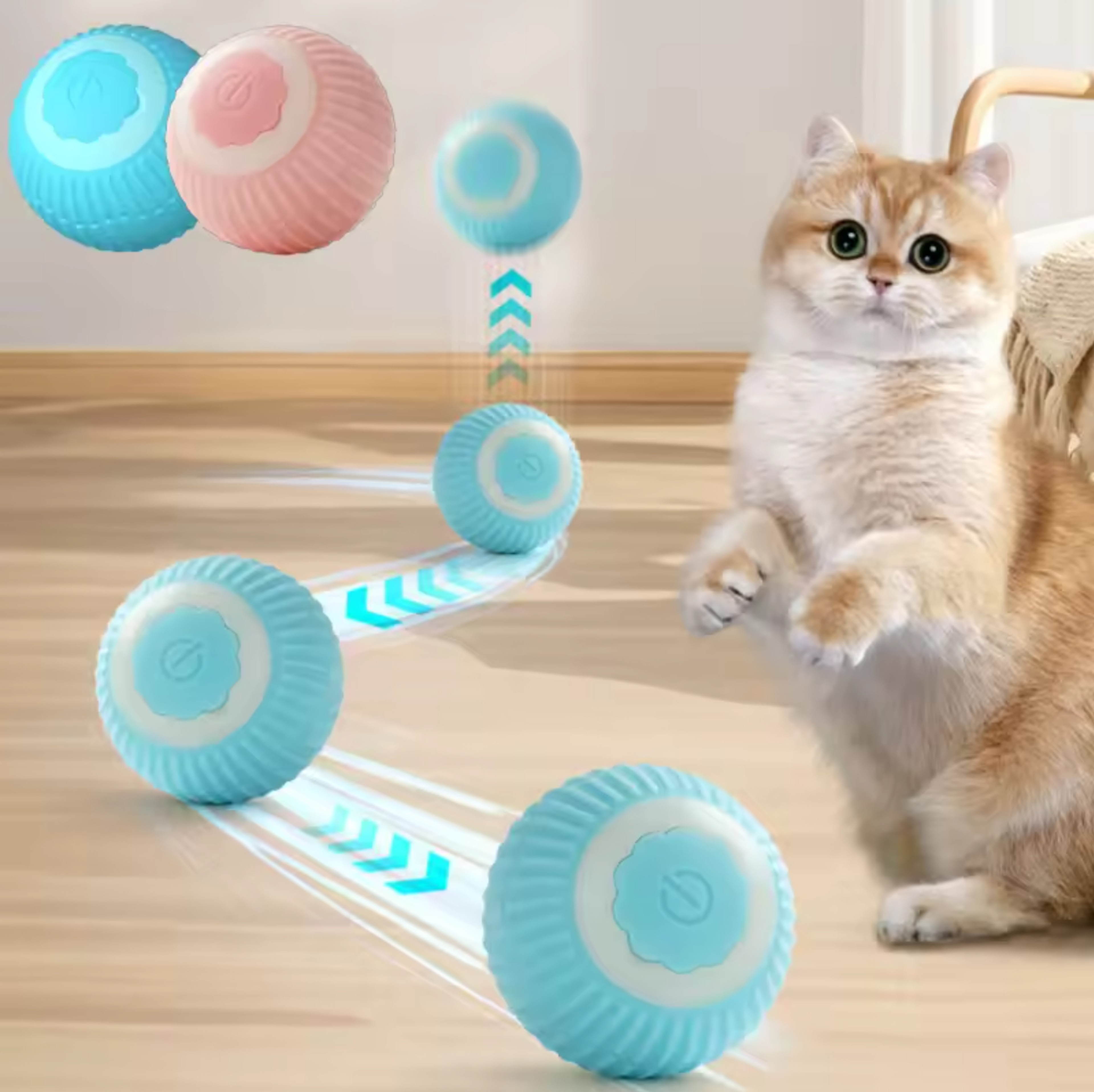 Smart Motion Cat Ball Toy For Active Indoor Cats 1