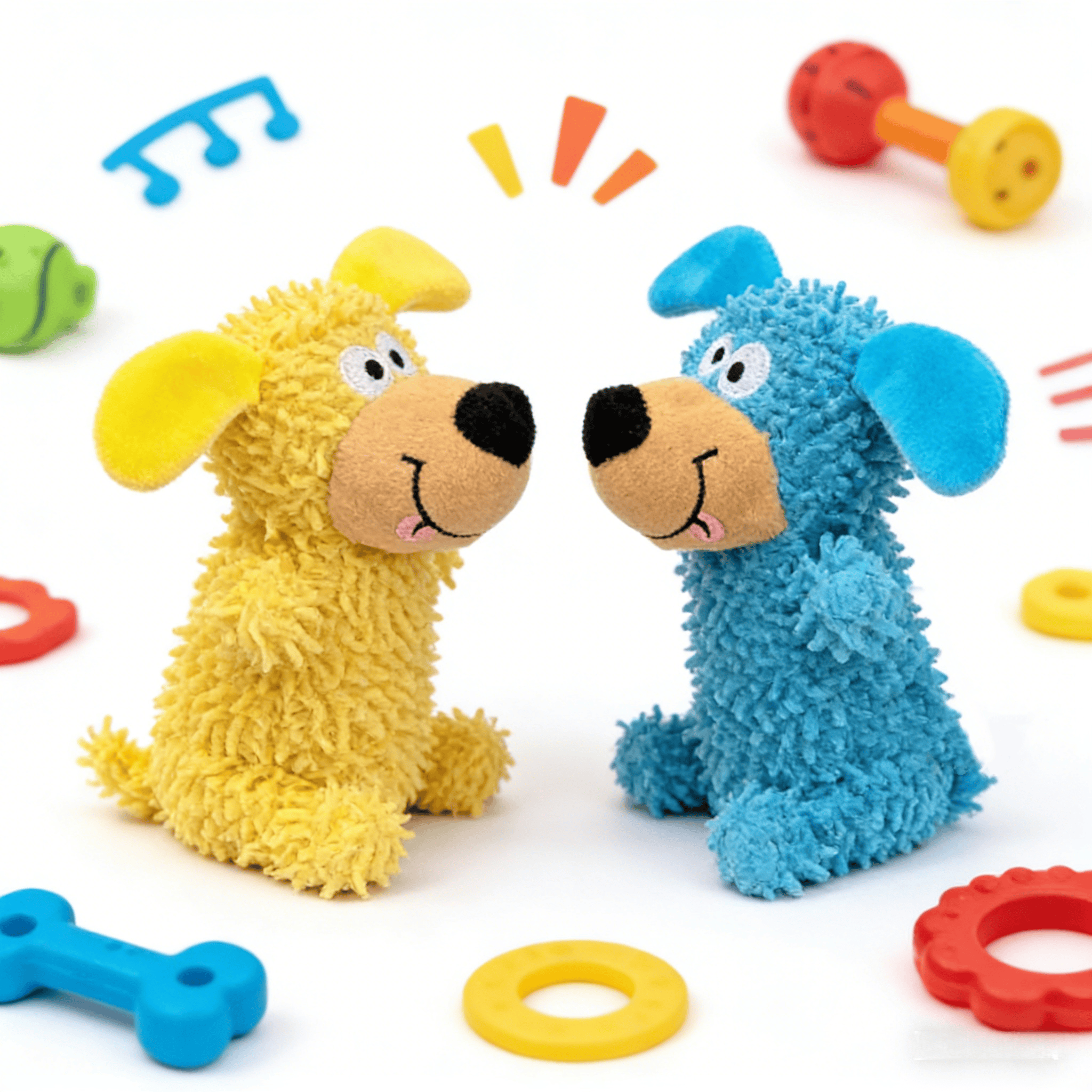 Snuggle Monster Interactive Dog Squeaky Toy Plush Ball for Small & Medium Dogs – view 1