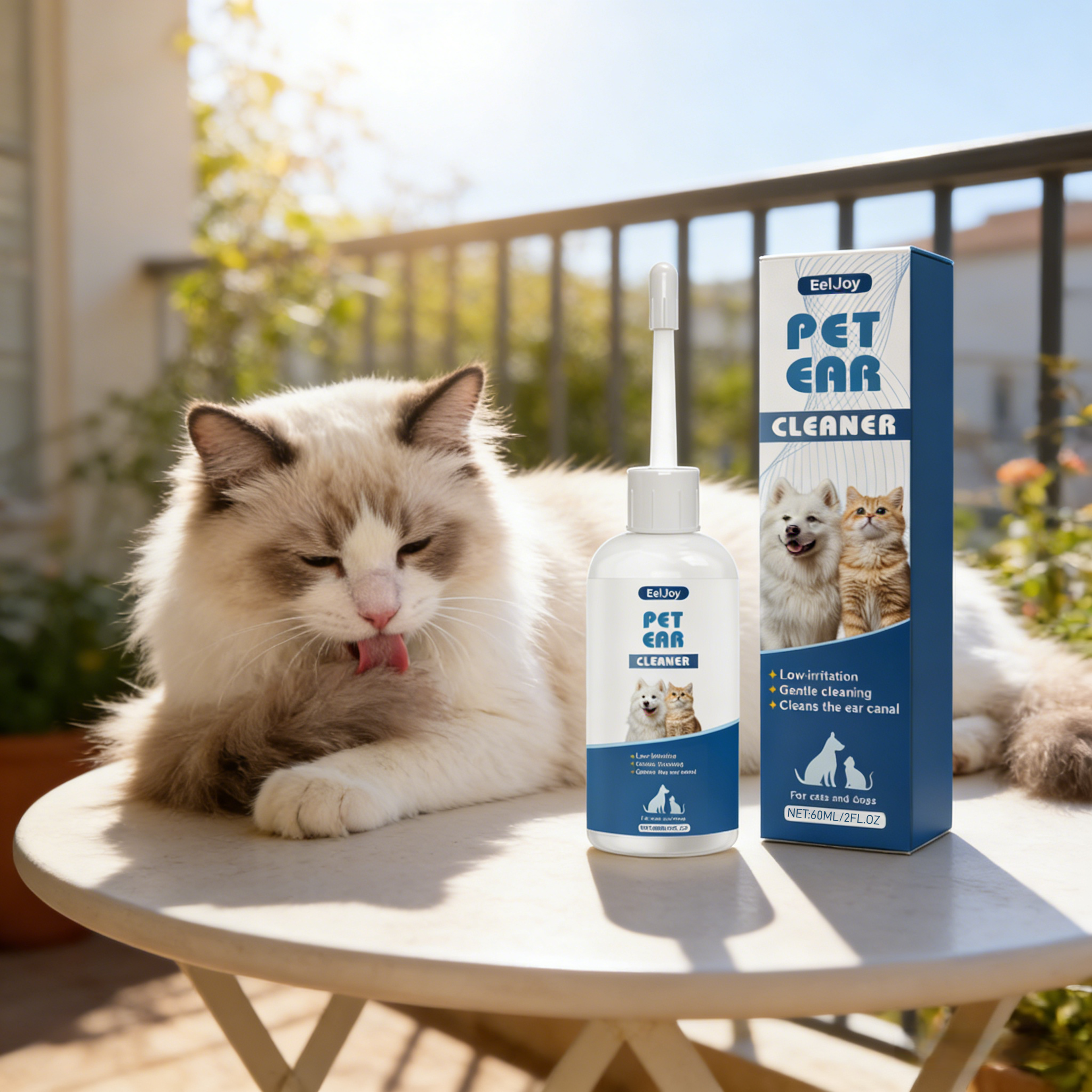 Pet Pure Natural Ear Cleaner for Dogs & Cats Ear Odor Remover & Pet Ear Care Solution – view 1