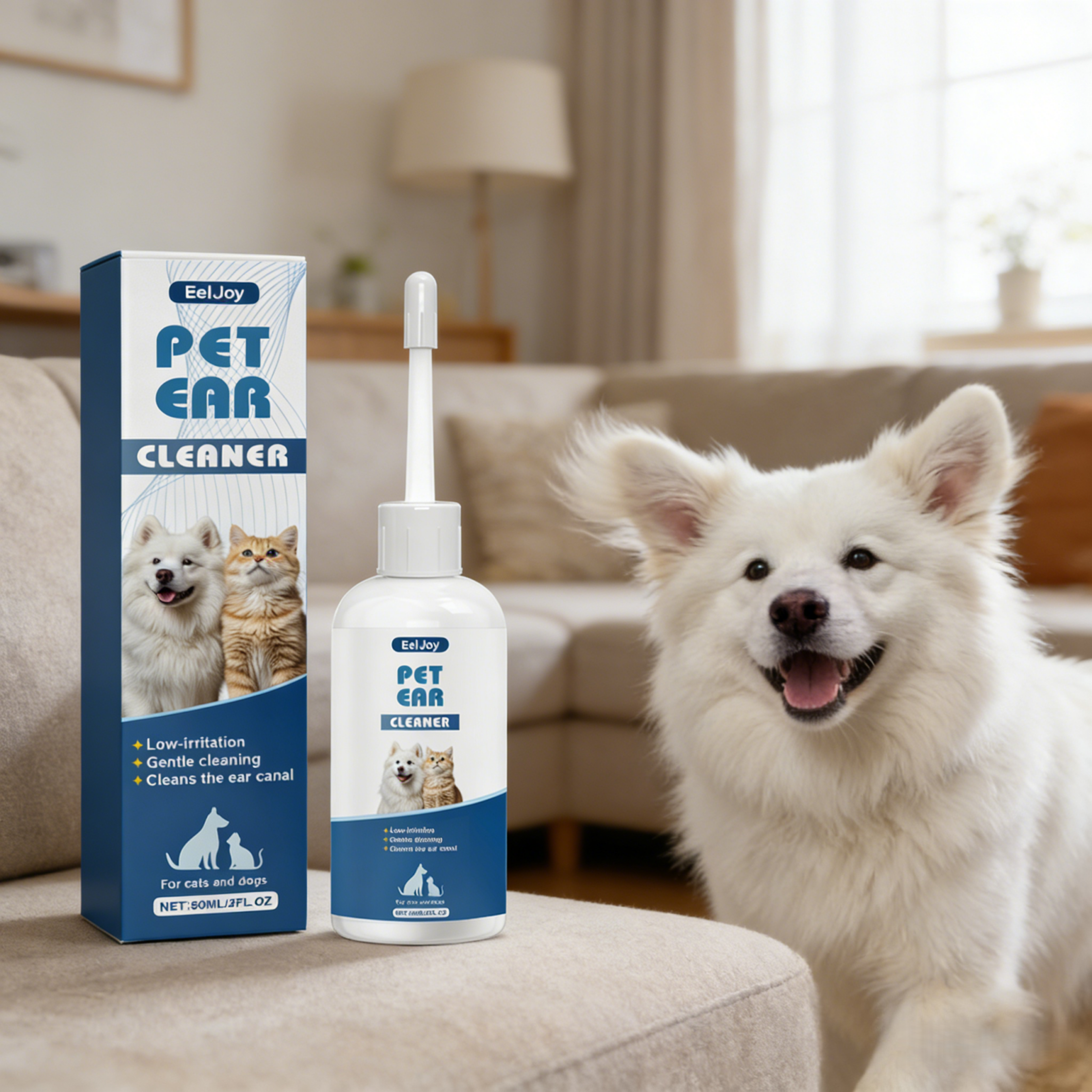 Pet Pure Natural Ear Cleaner for Dogs & Cats Ear Odor Remover & Pet Ear Care Solution – view 3