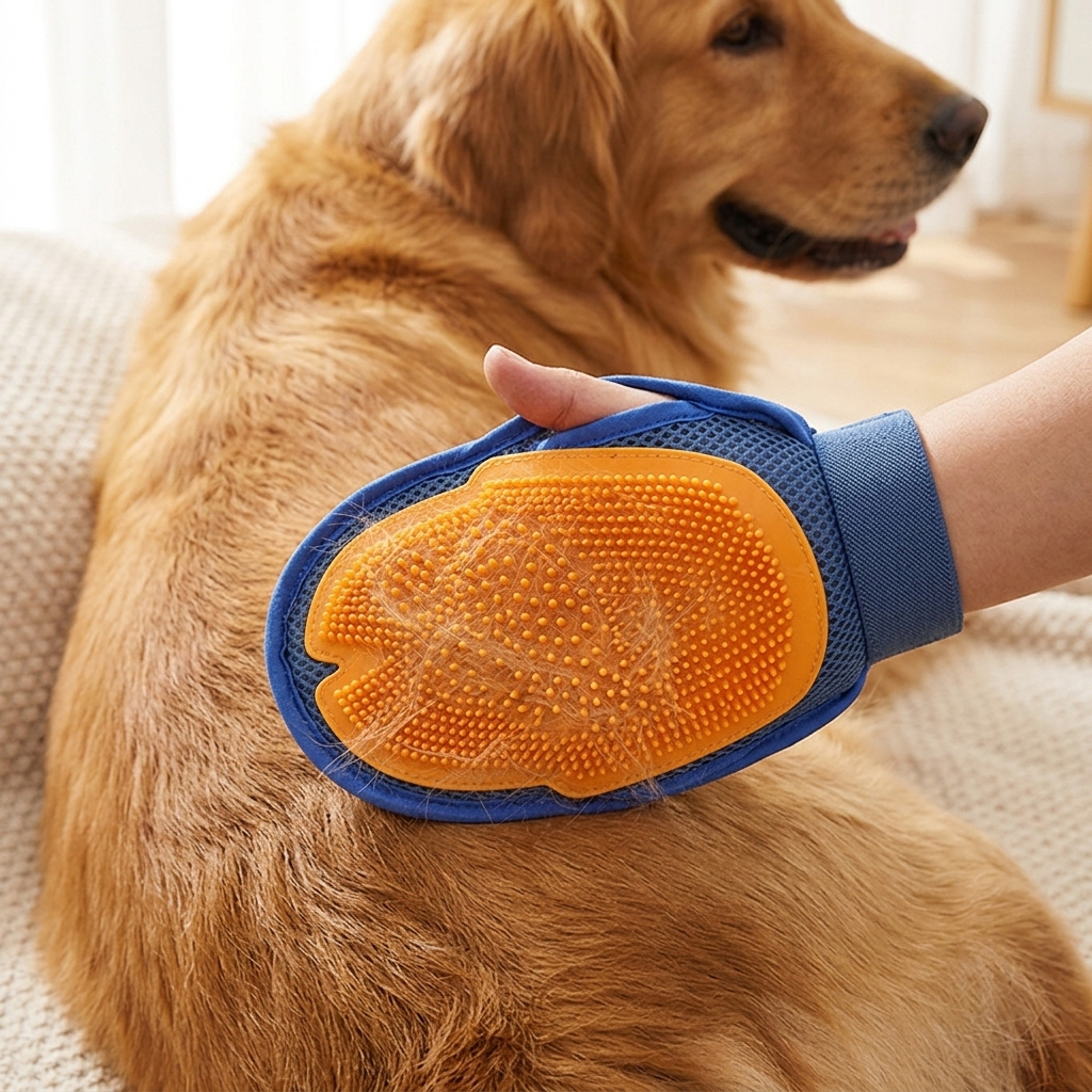 Gentle Touch Pet Grooming Glove & Deshedding Brush for Cats and Dogs – view 1