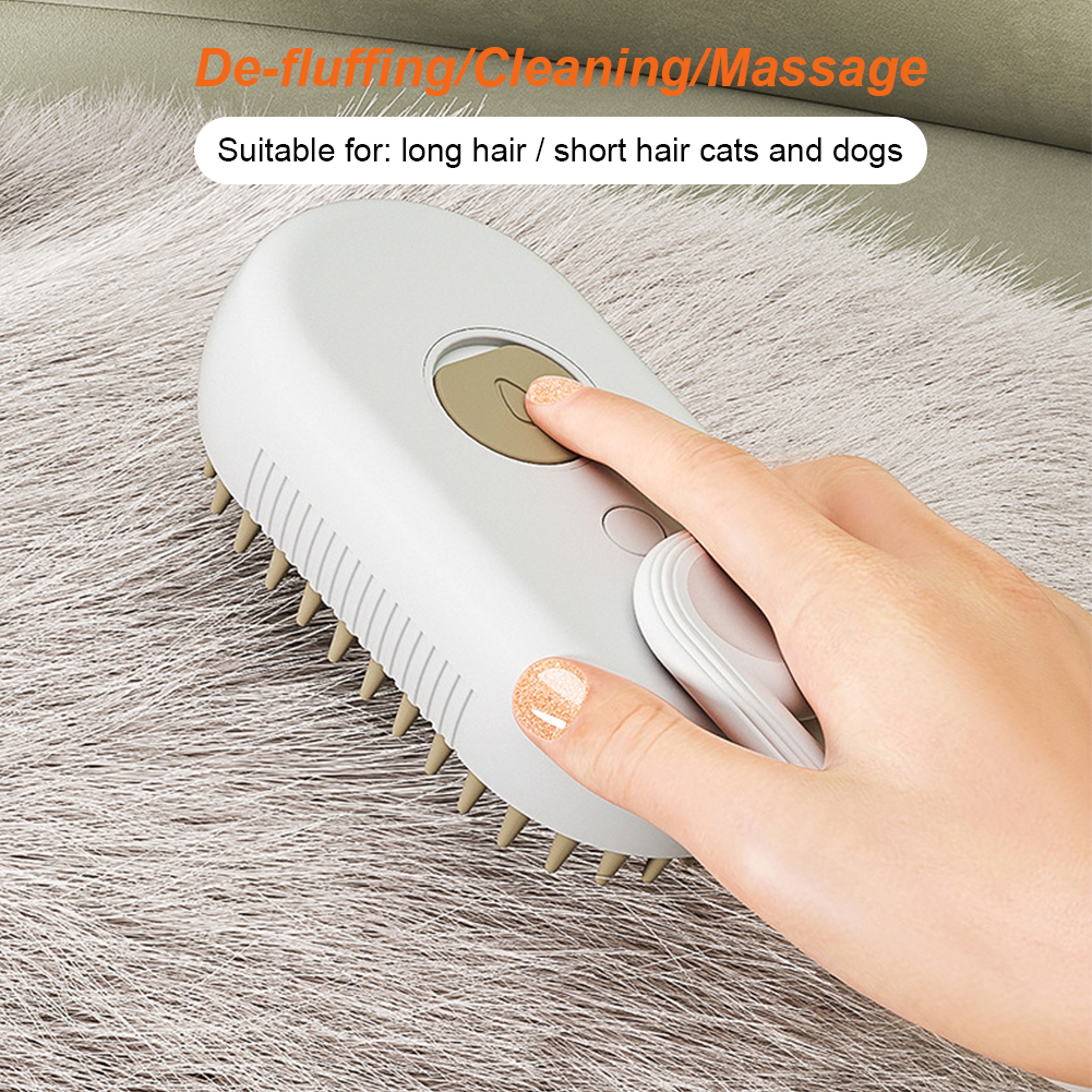 3 in 1 Pet Grooming Brush Steam Pet Brush, Cat Grooming Brush & Hair Remover Comb – view 3