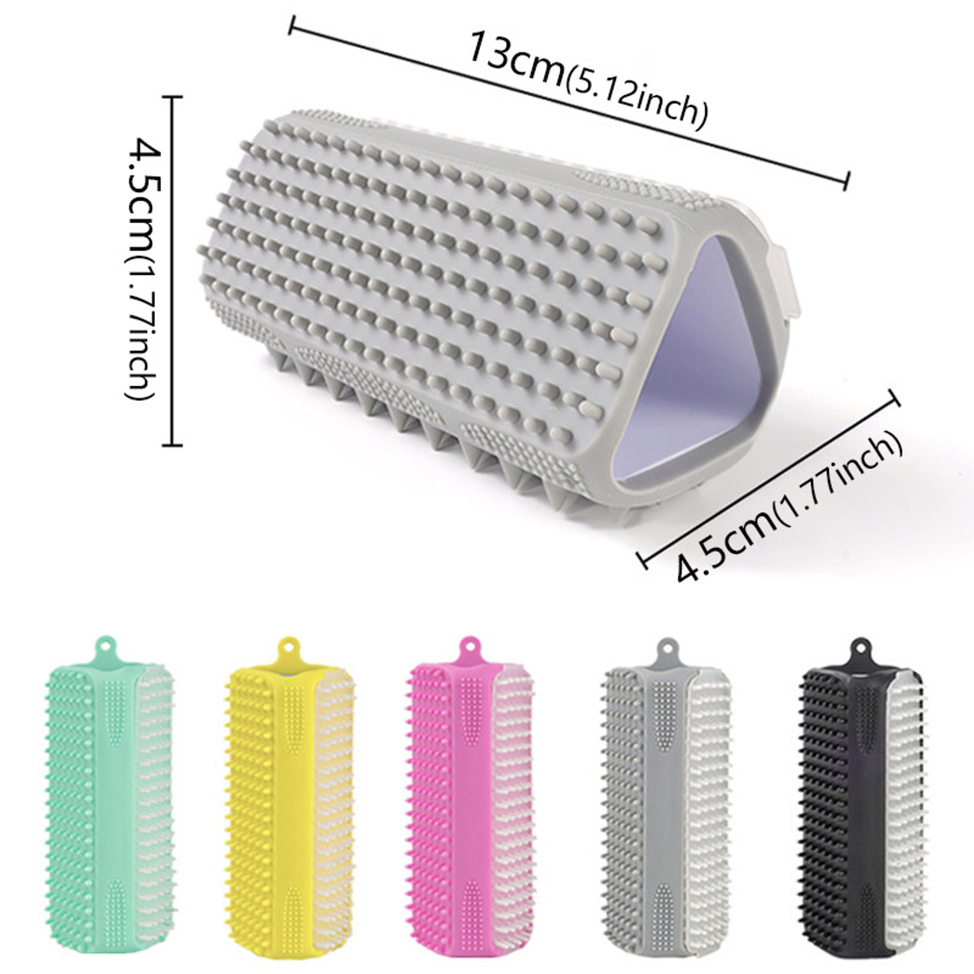 Silicone Pet Bath & Grooming Massage Brush for Deep Cleaning and Hair Removal – view 3