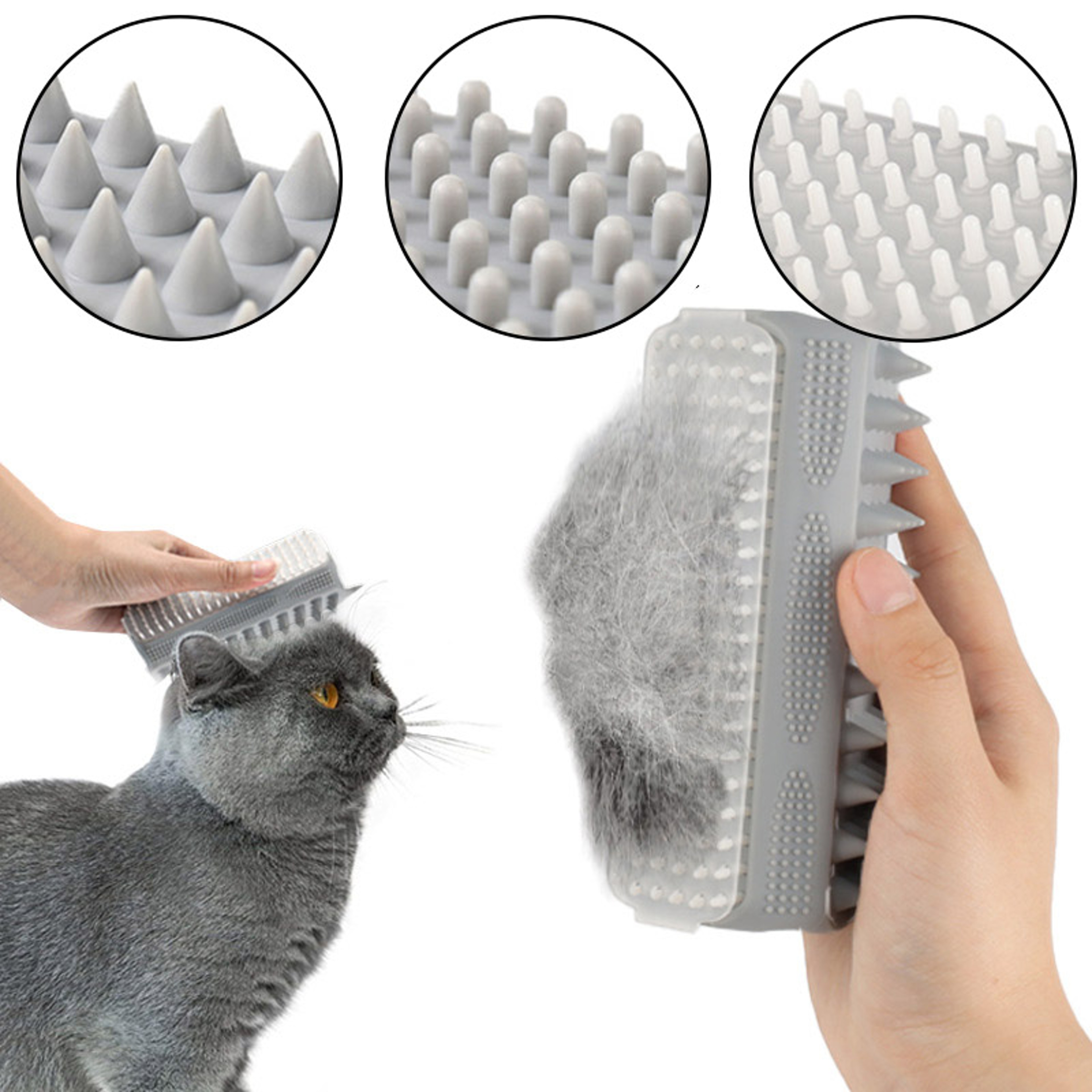 Silicone Pet Bath & Grooming Massage Brush for Deep Cleaning and Hair Removal – view 5