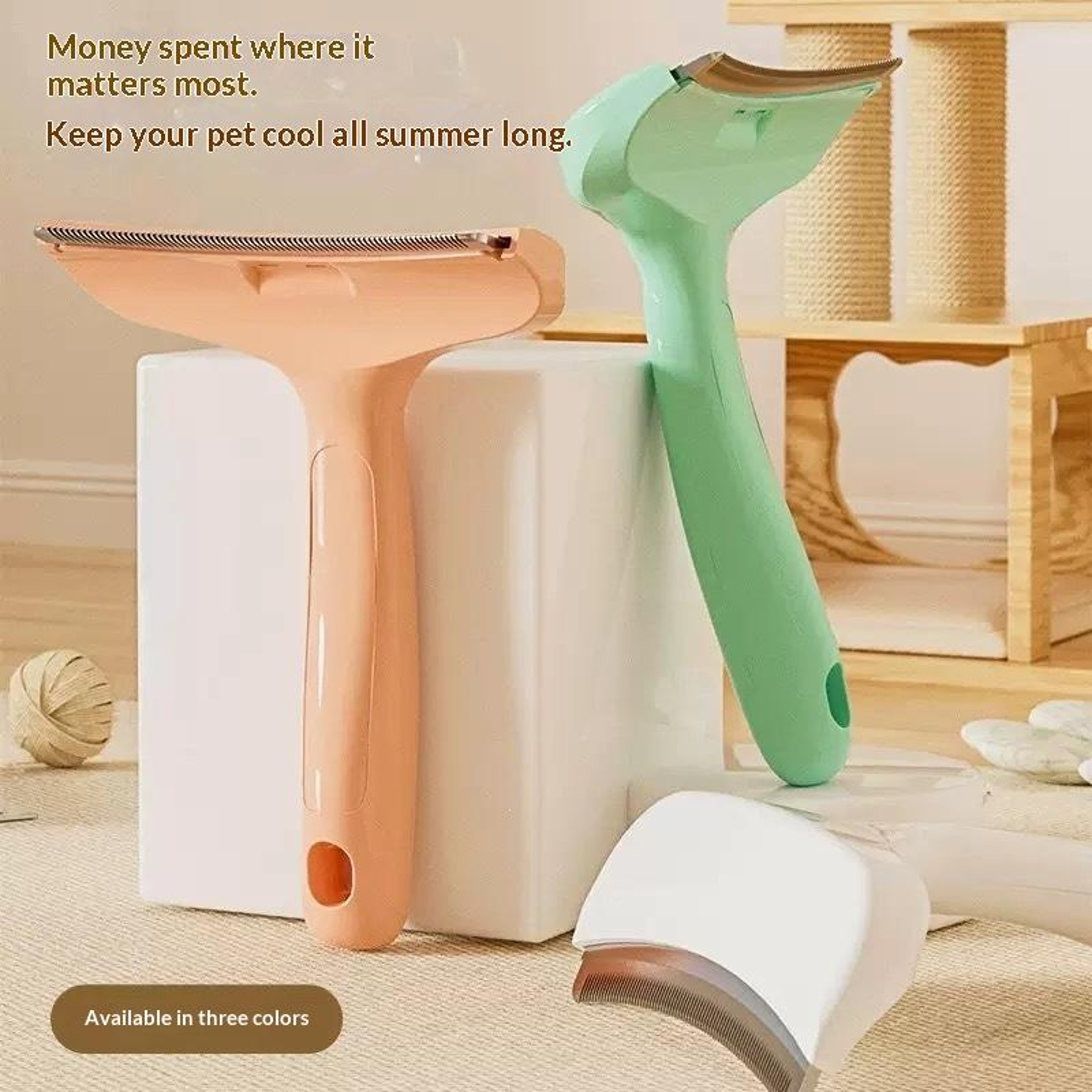 Gentle Cut Pet Deshedding Comb Reusable Pet Grooming Tool for Dogs & Cats – view 1