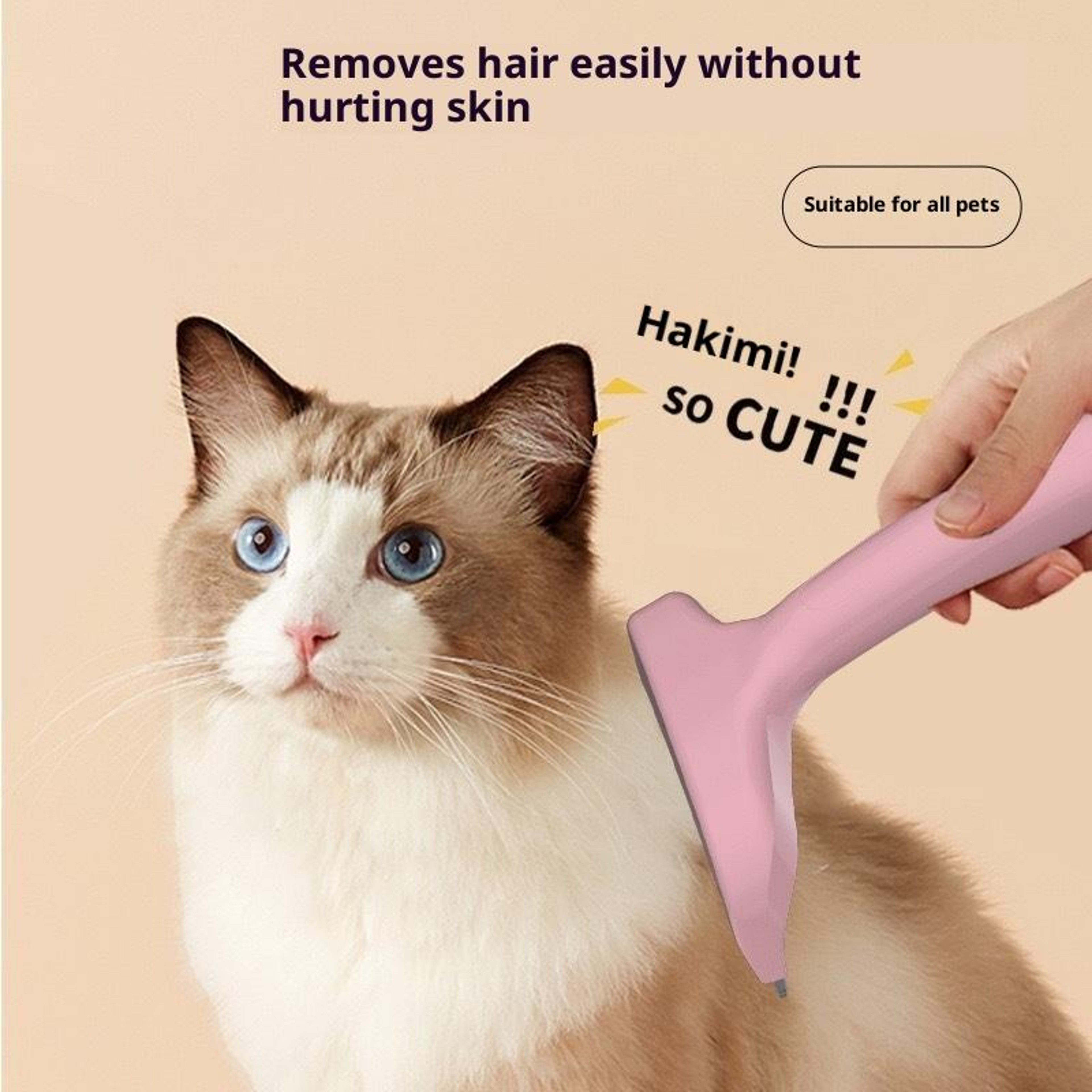 Gentle Cut Pet Deshedding Comb Reusable Pet Grooming Tool for Dogs & Cats – view 2
