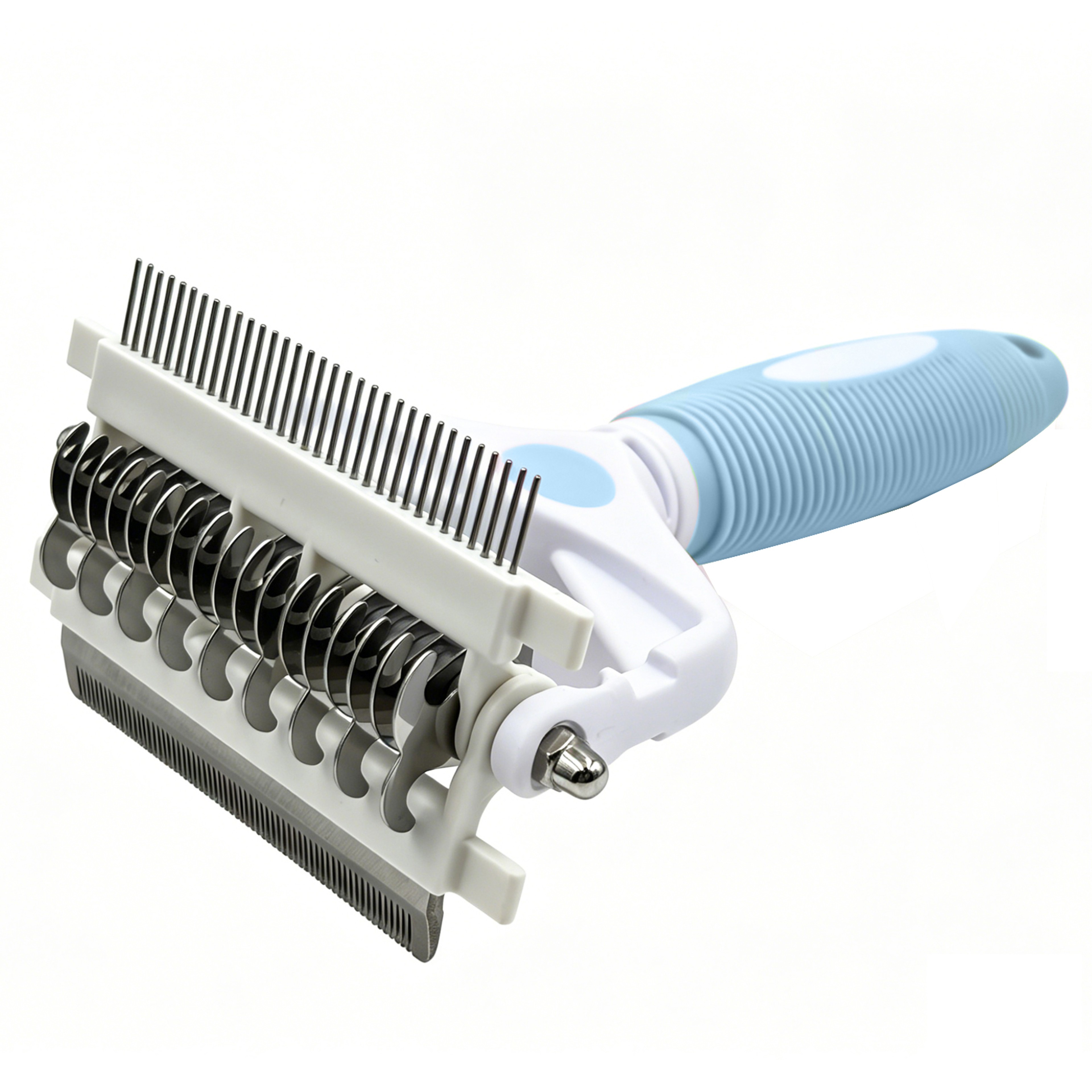 3 in 1 Pet Deshedding Brush with Stainless Steel Teeth for Cats & Dogs – view 1