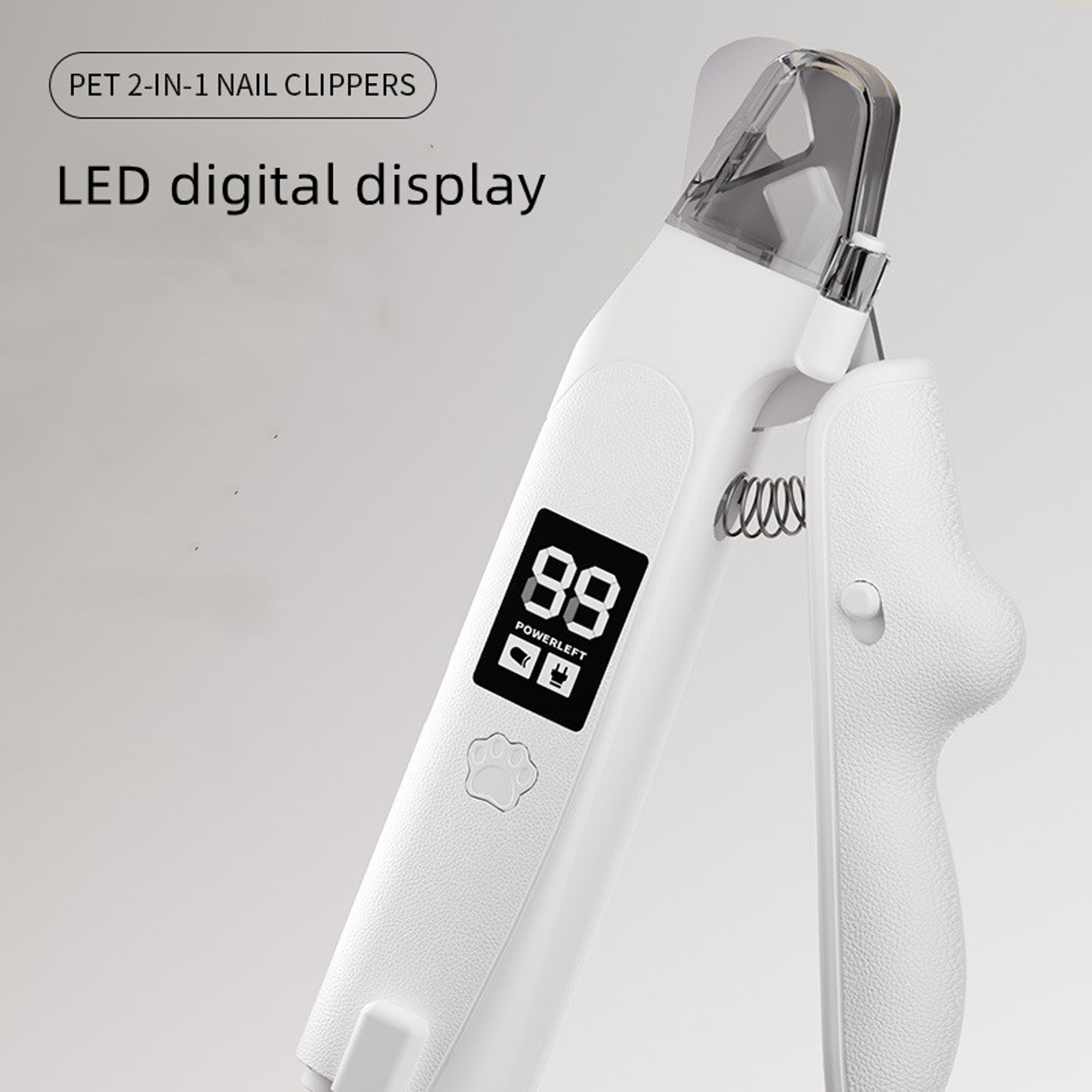 2 in 1 Rechargeable Pet Nail Grinder & Dog Nail Trimmer with LED Light – view 4