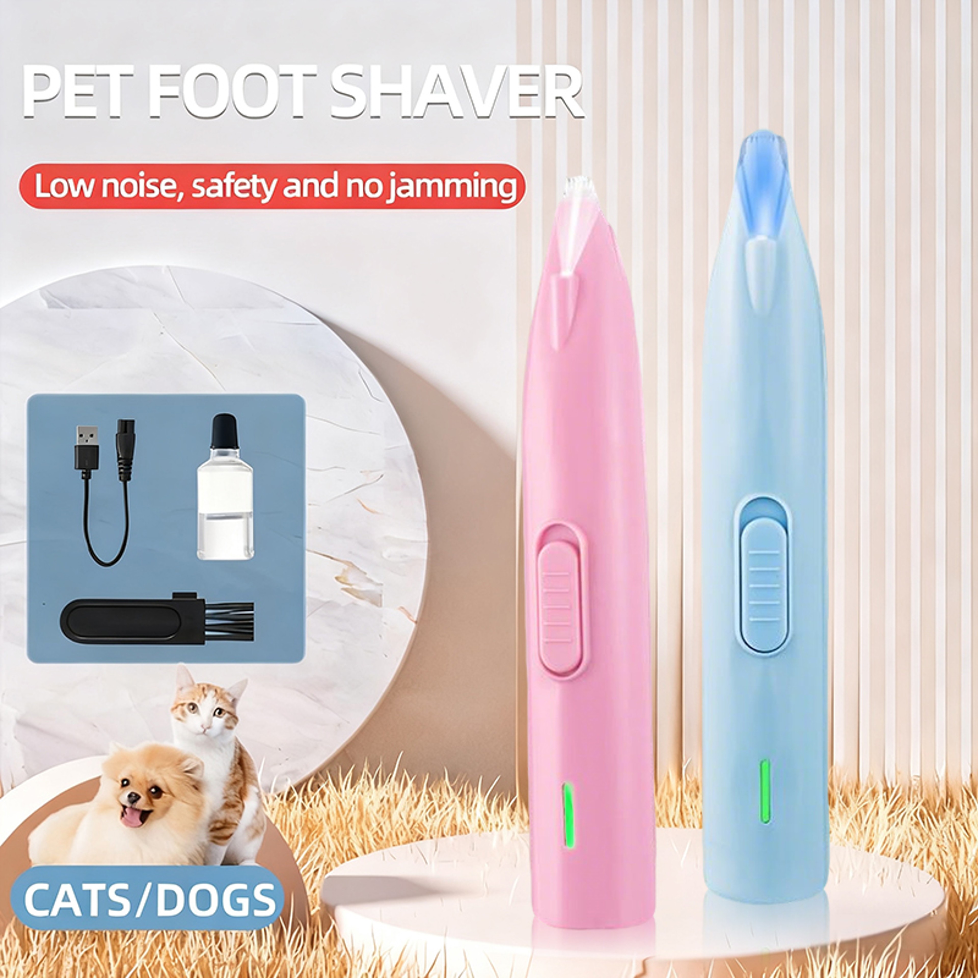 Pet Paw Trimmer Quiet Electric Dog Paw Trimmer & Cat Grooming Clippers – view 1