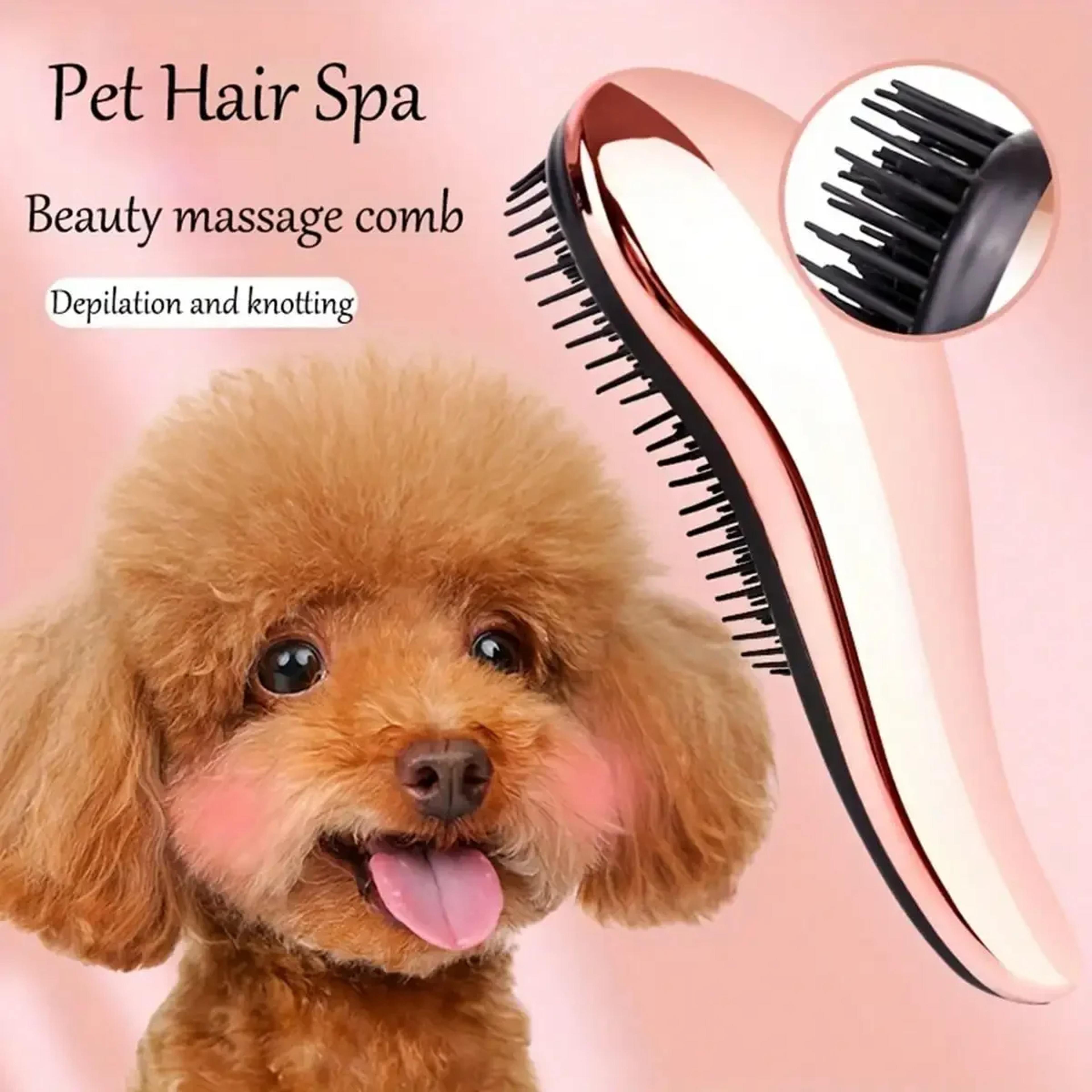 Floating Dog Grooming Brush  Pet Massage Comb For Shedding Bathing  Daily Grooming 0