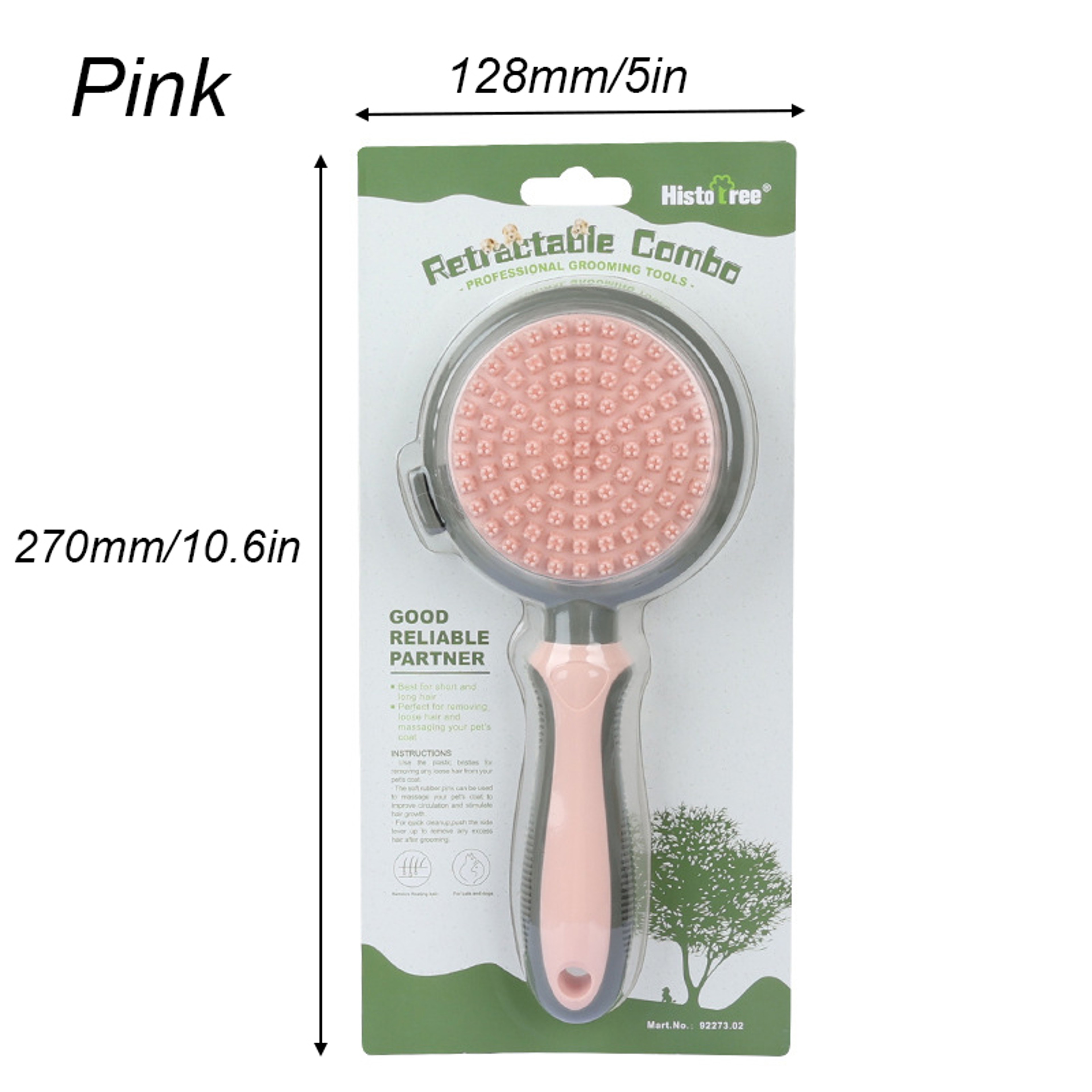 Double Sided Dog Grooming Brush for Bathing, Deshedding & Gentle Pet Massage – view 7