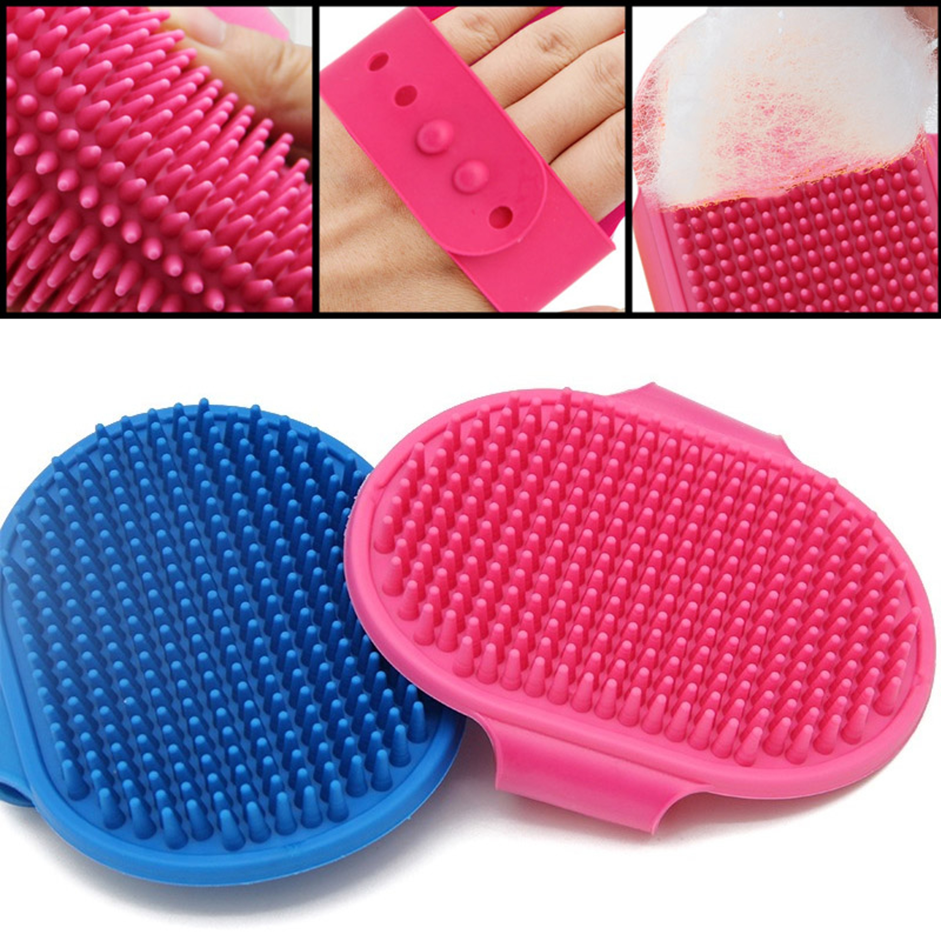 Soft Silicone Pet Grooming Brush & Bath Massage Glove for Dogs and Cats Hair Remover – view 6