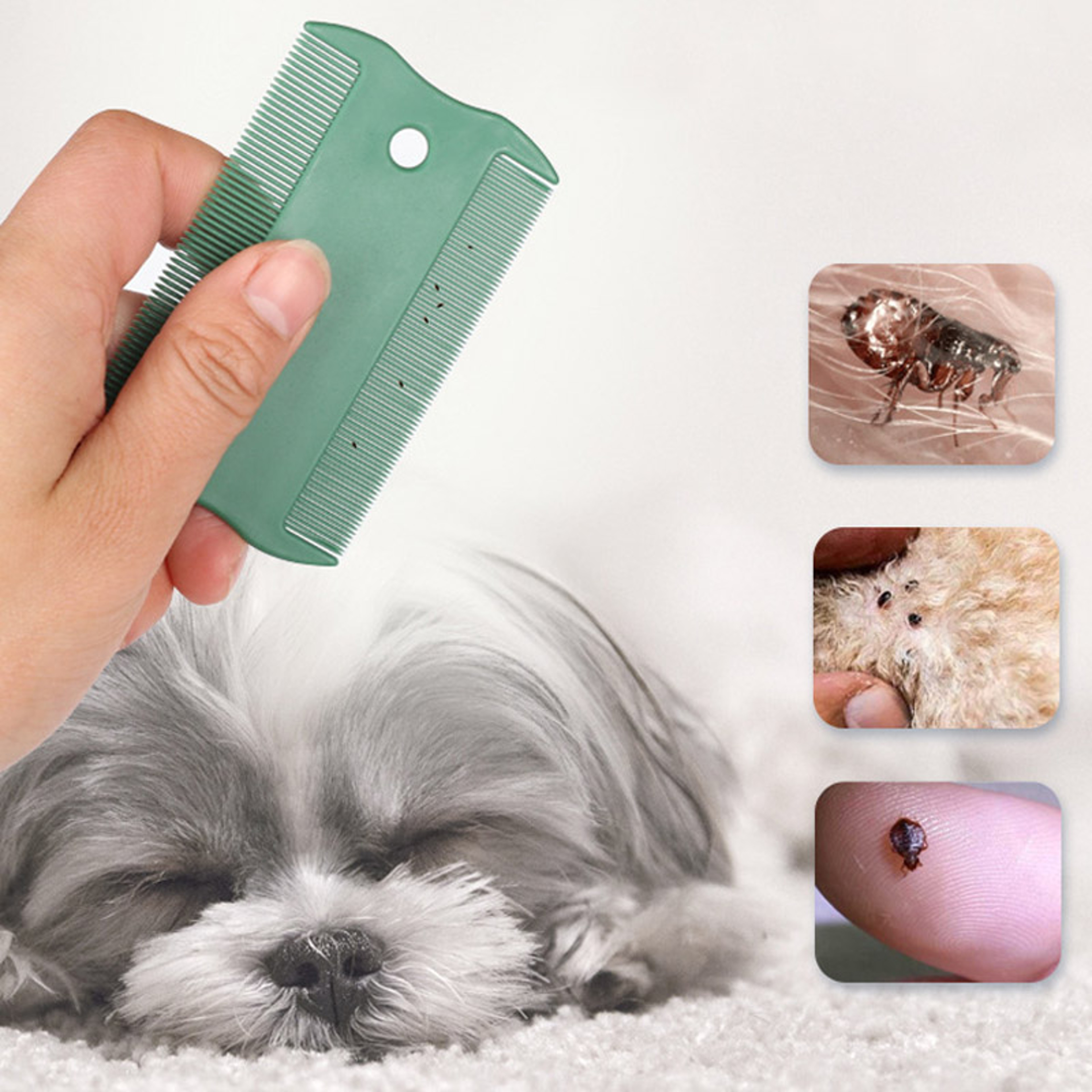 Double Sided Pet Flea Comb Fine Tooth Grooming Comb for Dogs & Cats – view 1