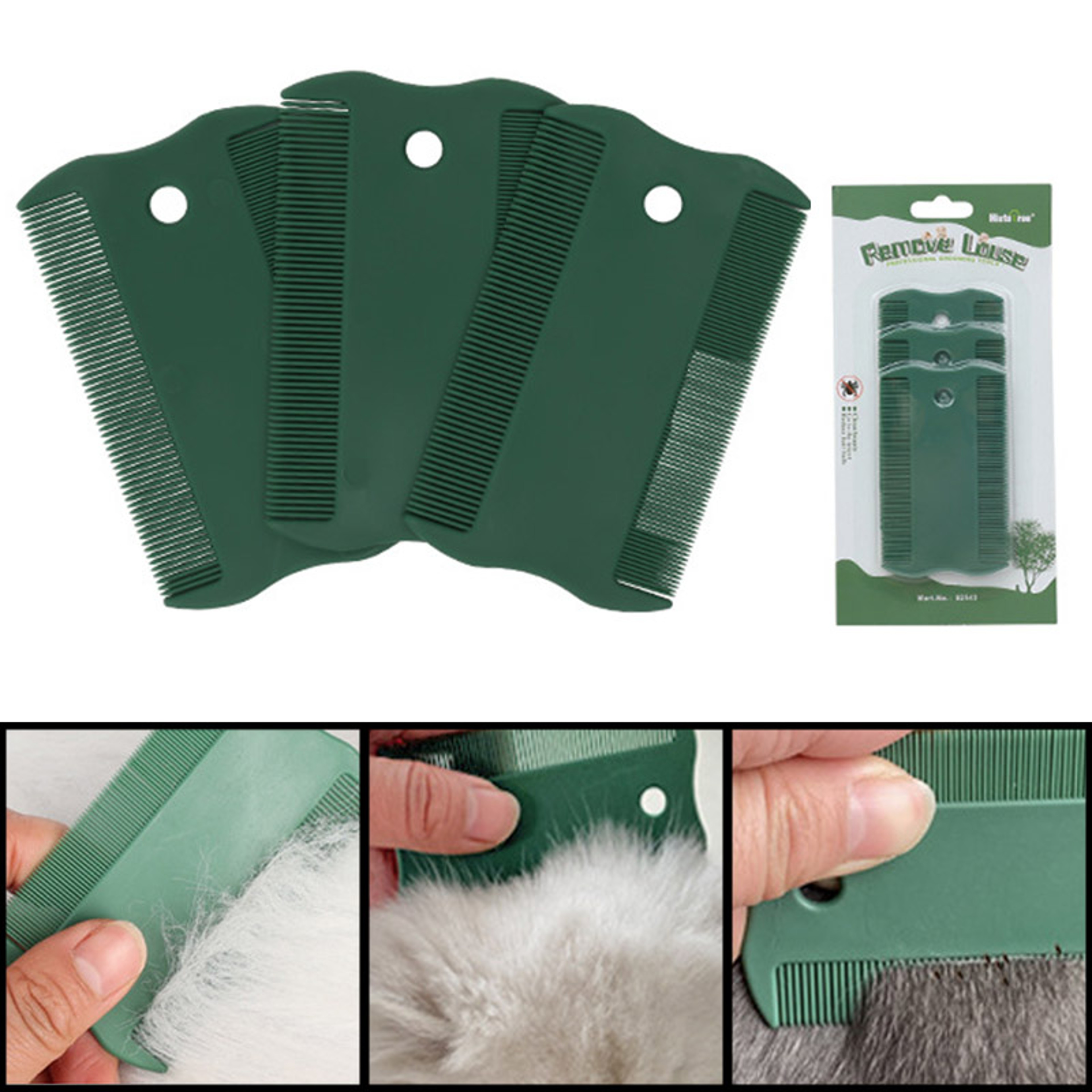 Double Sided Pet Flea Comb Fine Tooth Grooming Comb for Dogs & Cats – view 3