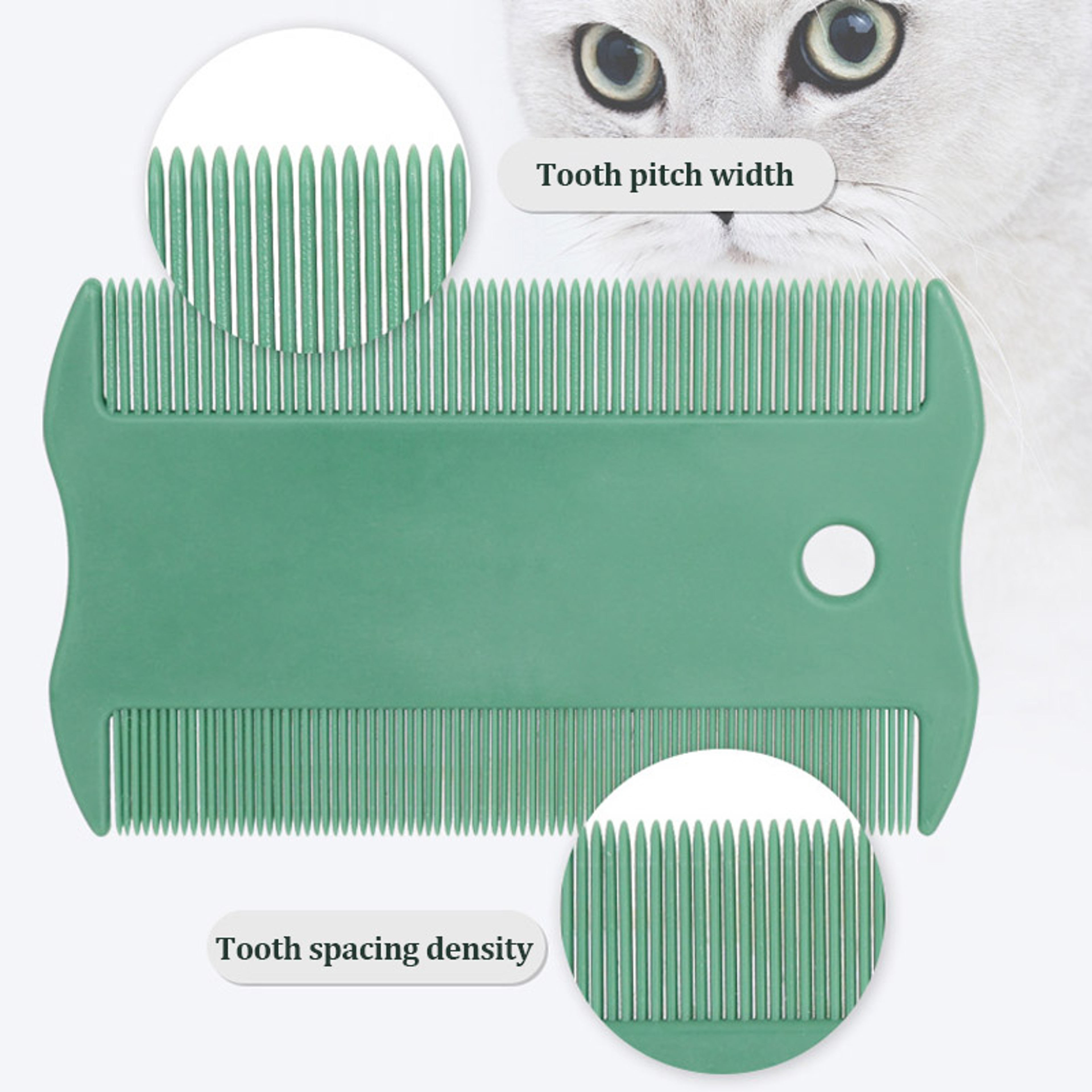 Double Sided Pet Flea Comb Fine Tooth Grooming Comb for Dogs & Cats – view 4