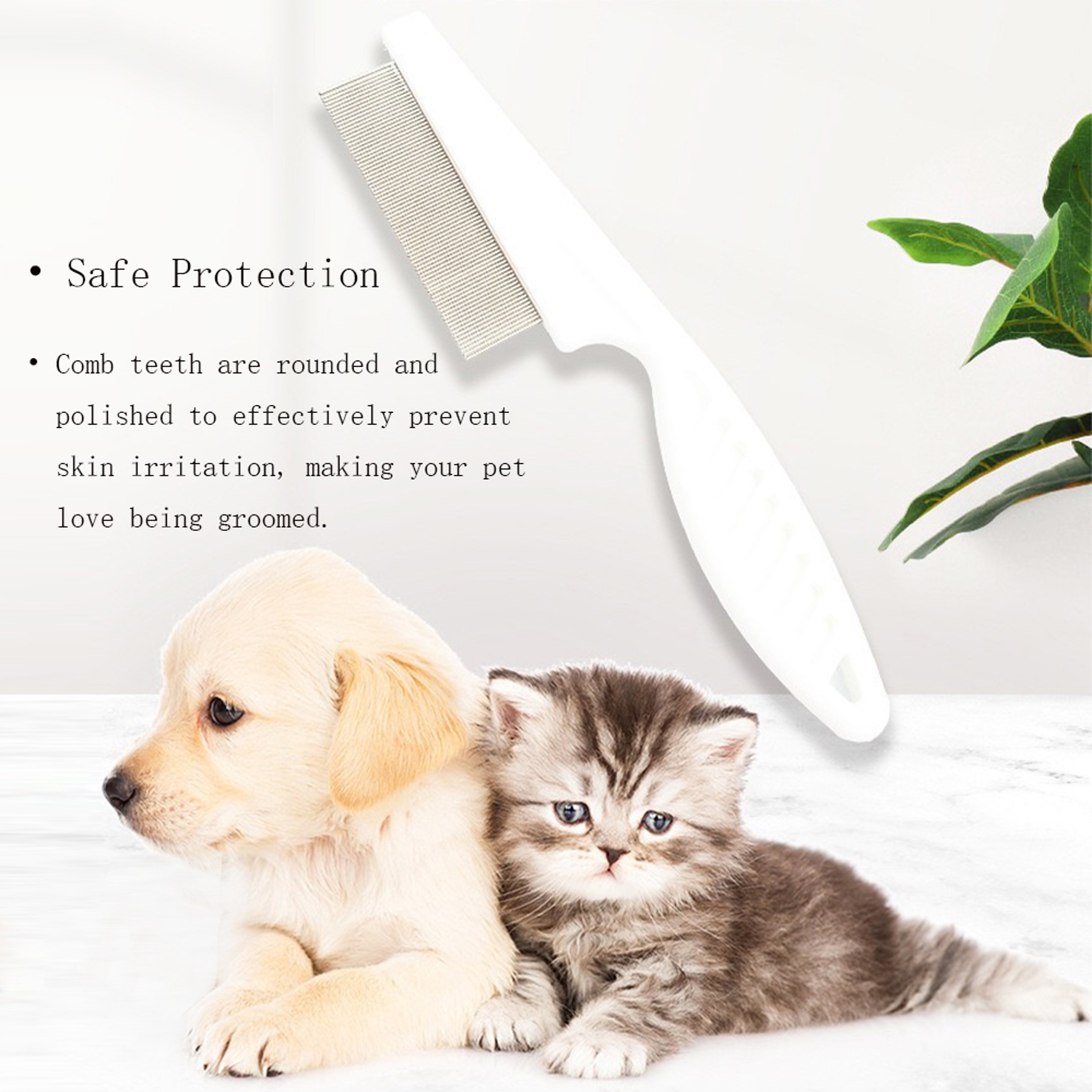 Premium Pet Flea Comb for Dogs & Cats Fine Tooth Pet Grooming Comb for Flea Removal & Deshedding – view 3