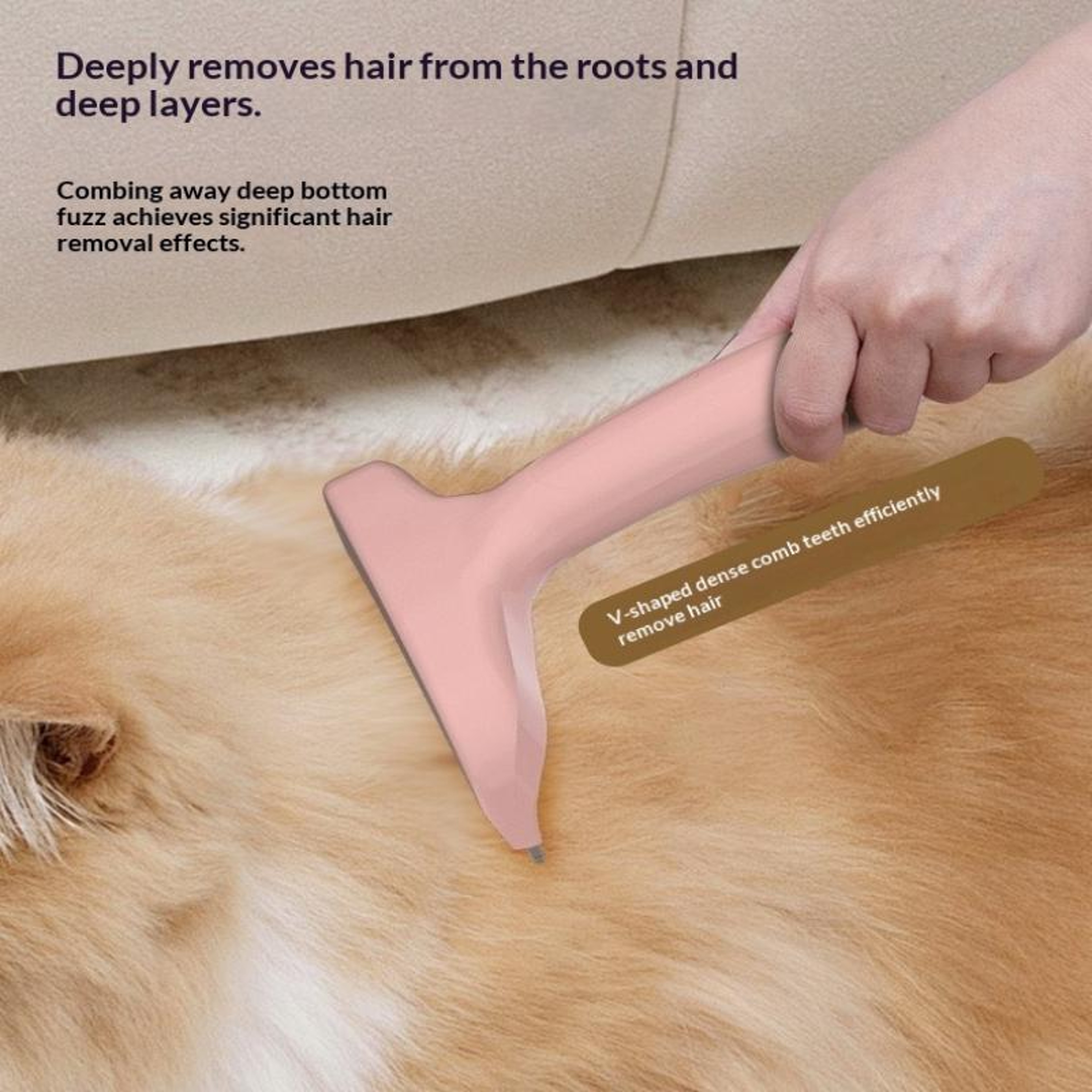 Dual Edge Pet Grooming Brush & Dog Deshedding Brush for Dogs and Cats – view 5
