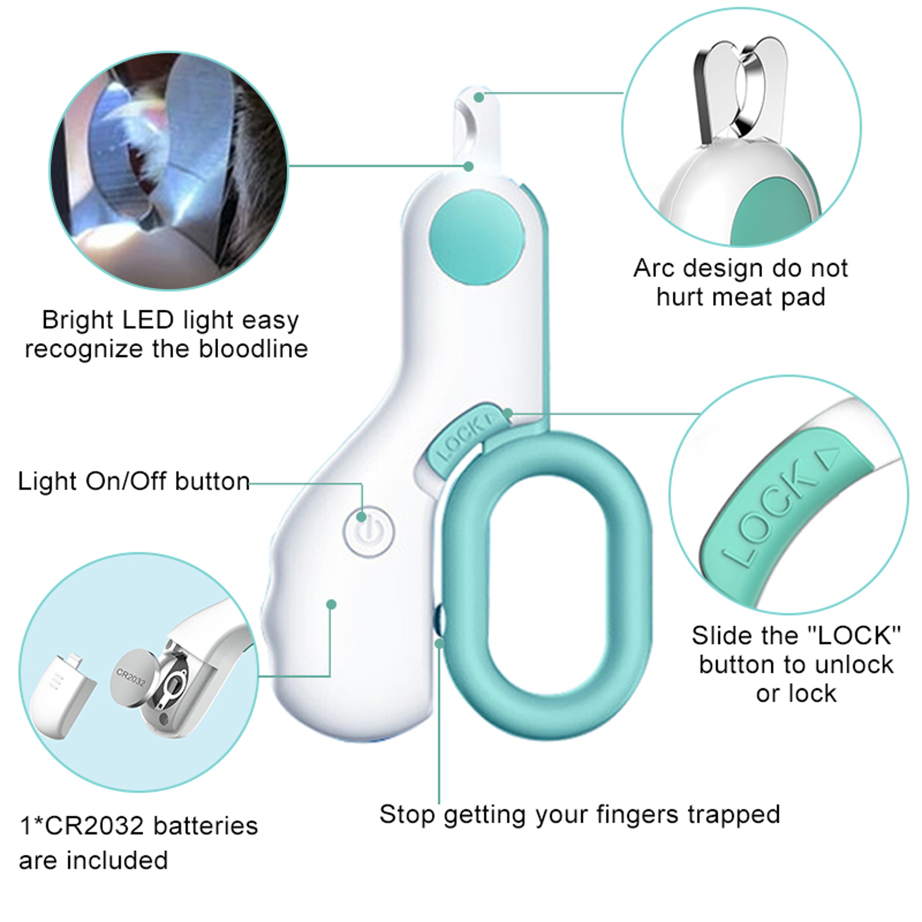LED Pet Nail Clipper for Cats & Small Dogs Safe Precision Grooming Tool – view 2