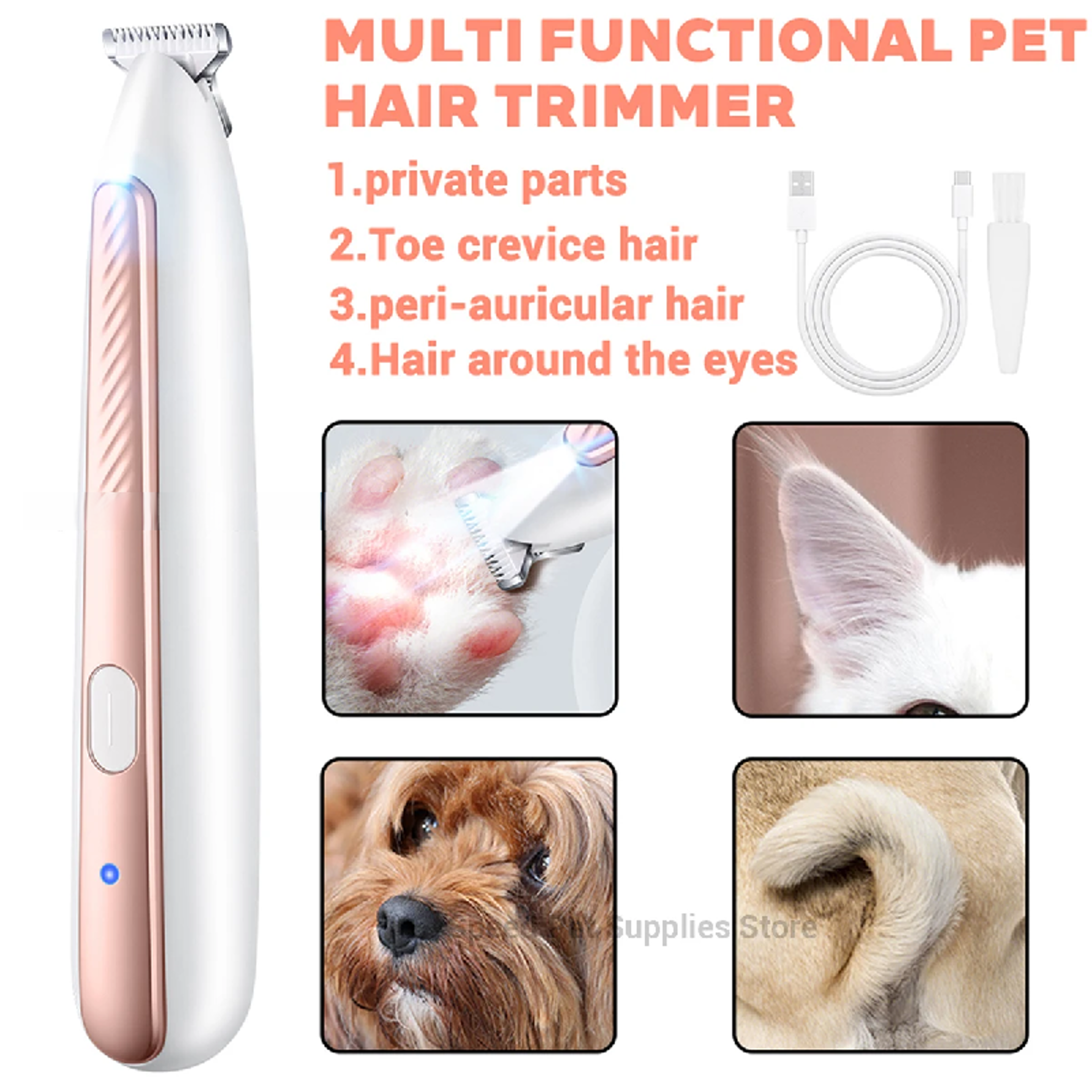 LED Pet Paw Trimmer for Dogs & Cats Precision Grooming Clippers with Light – view 6