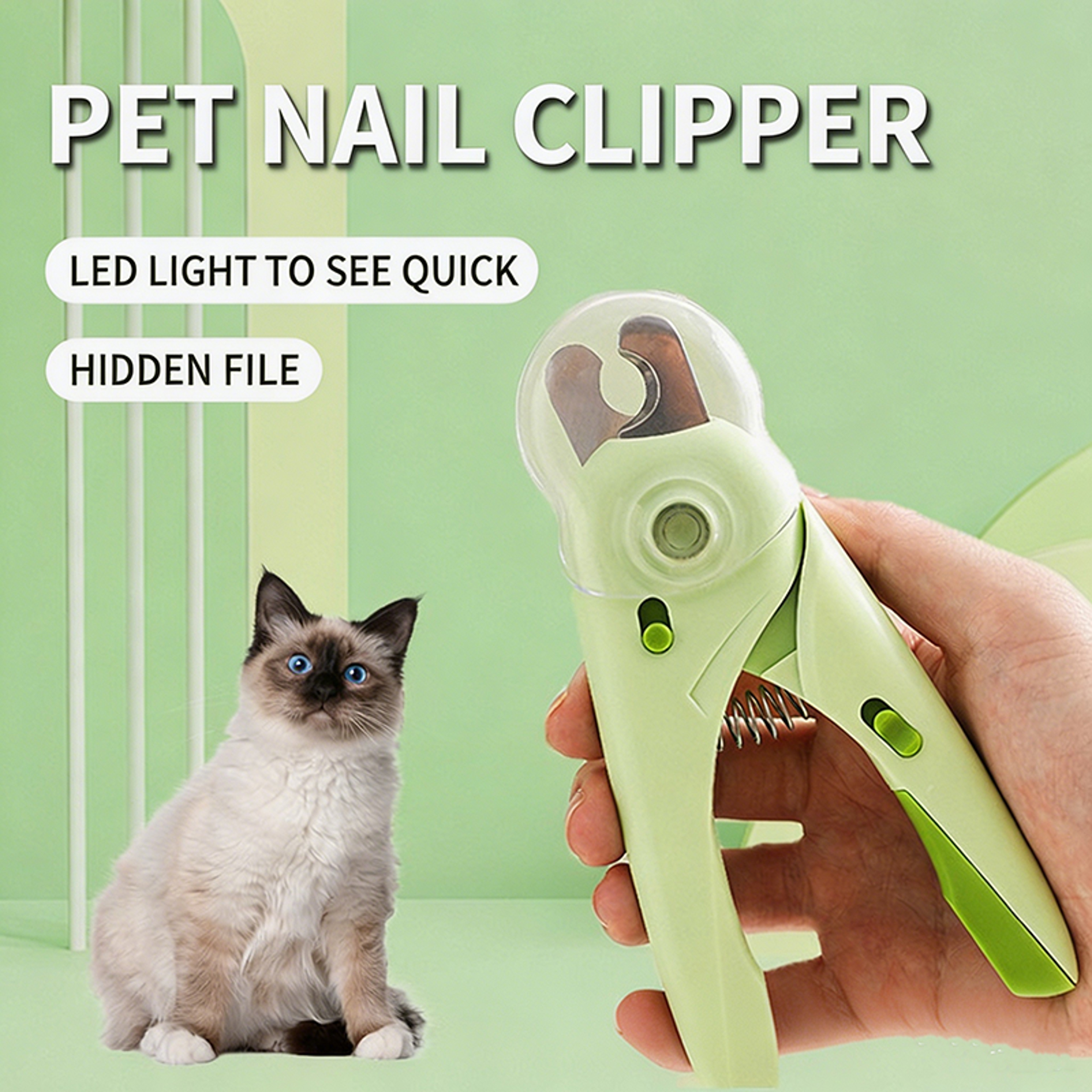 Anti Splash Pet Nail Clippers Stainless Steel Dog Nail Clippers & Cat Nail Trimmer – view 1